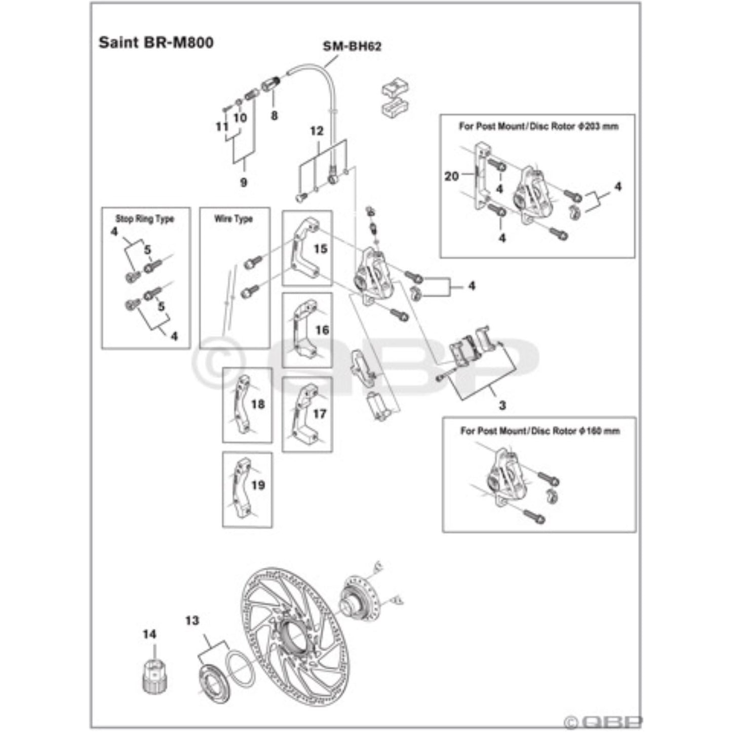 Shimano Brake Hose Banjo Bolt and O-Rings - BH90 - BH96 - BH63 - BH62 - BH61  [MPN: Y8H098010]_1181440