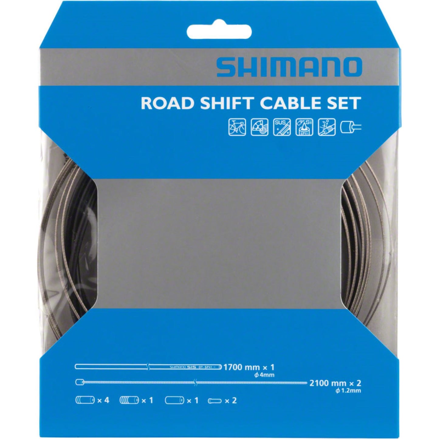 Shimano Road Stainless Derailleur Cable and Housing Set - Black [MPN: Y60098022]_1182154