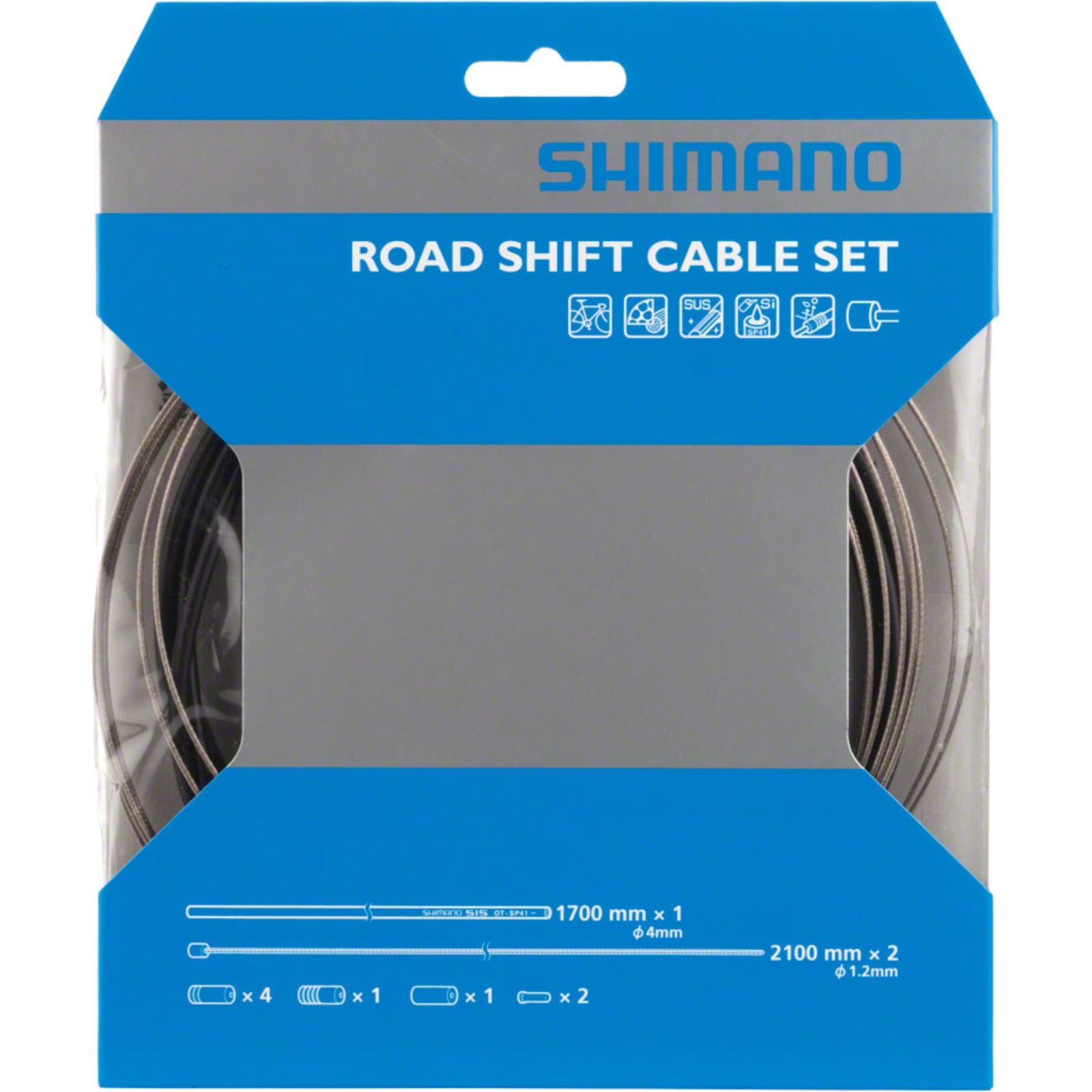 Shimano Road Stainless Derailleur Cable and Housing Set - Black [MPN: Y60098022]_1182154