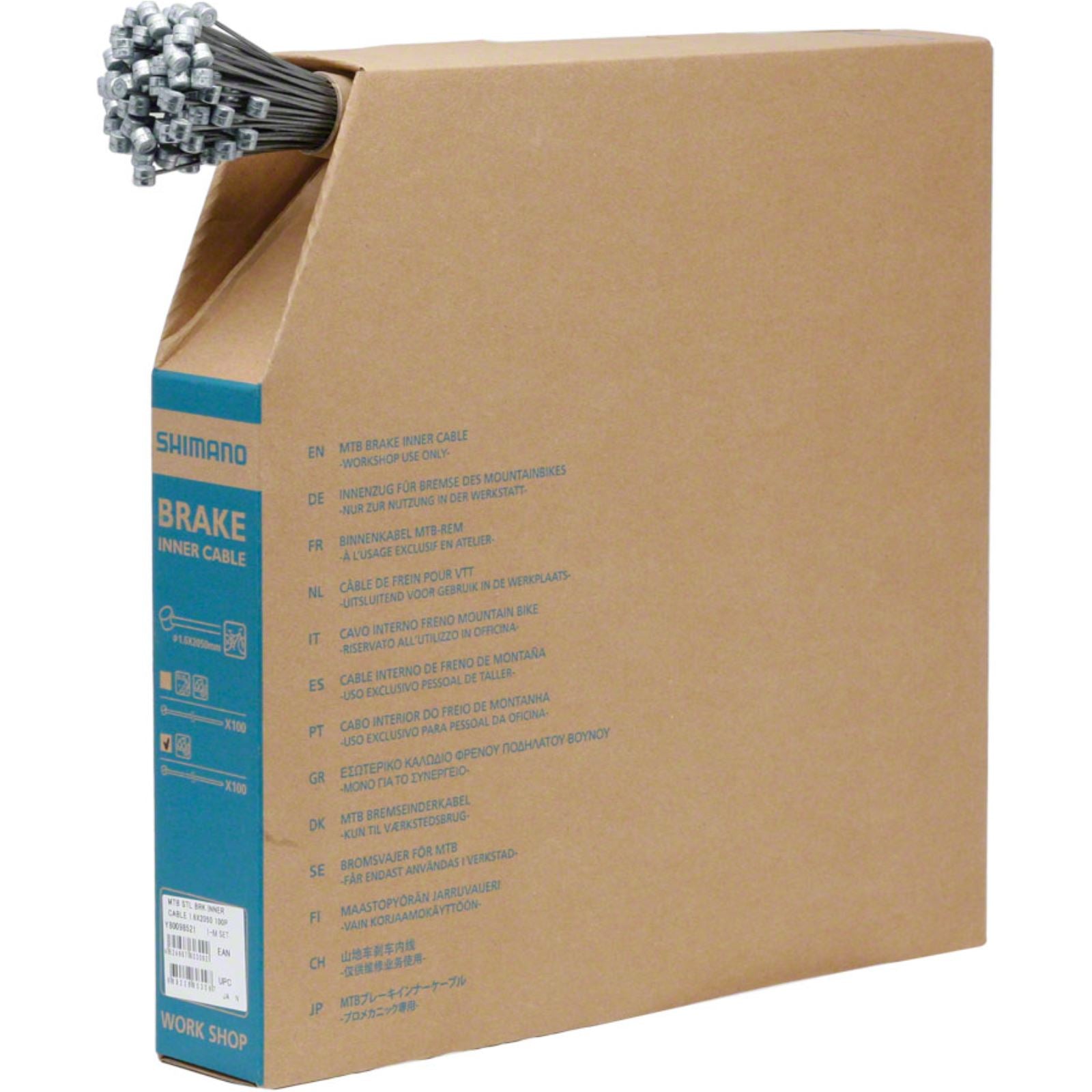 Shimano MTB Brake Cable 1.6 x 2050mm - Filebox of 100 [MPN: Y80098521]_1182163