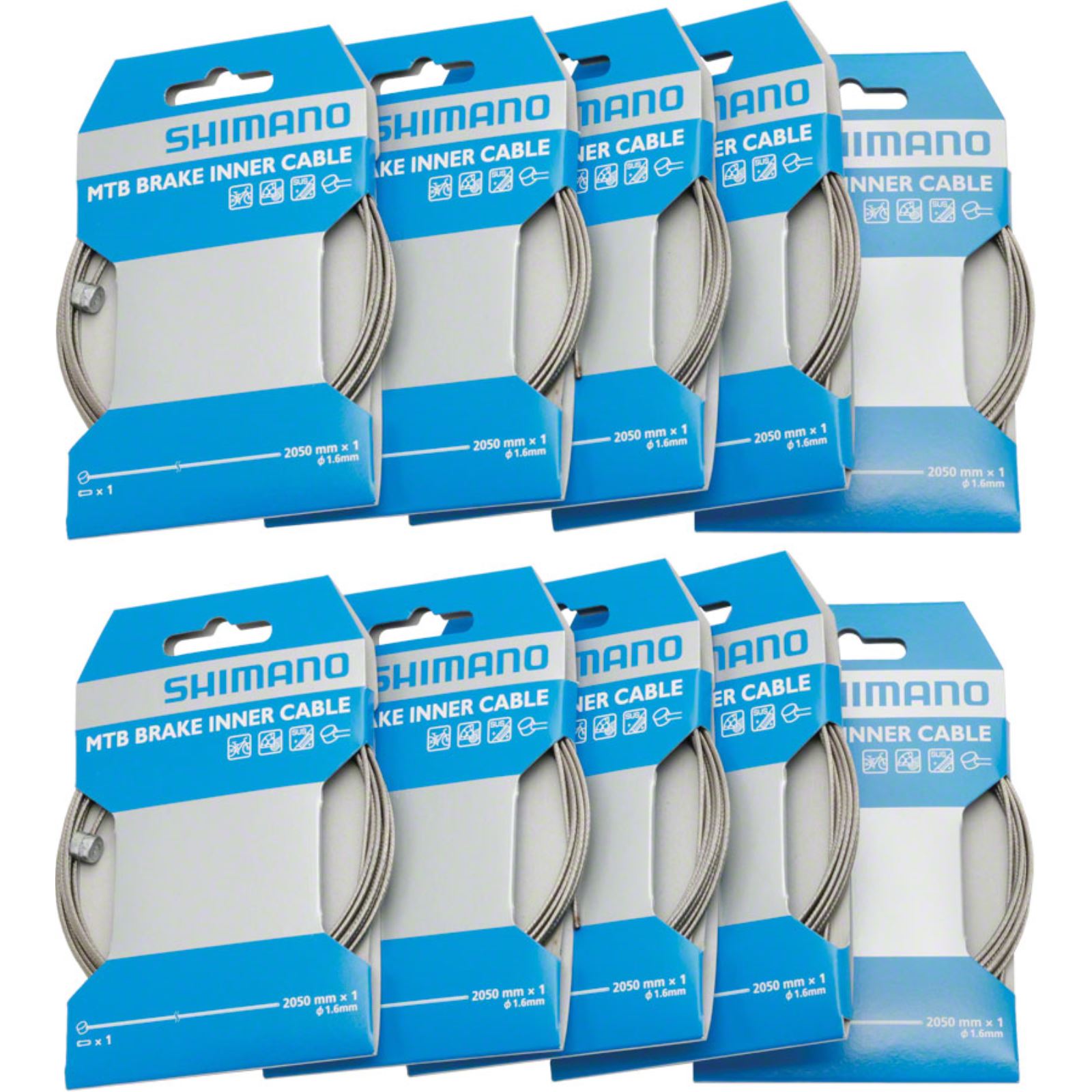 Shimano MTB/Road Brake Cable - 1.6 x 2050mm - Box/10 [MPN: Y80098410]_1182148