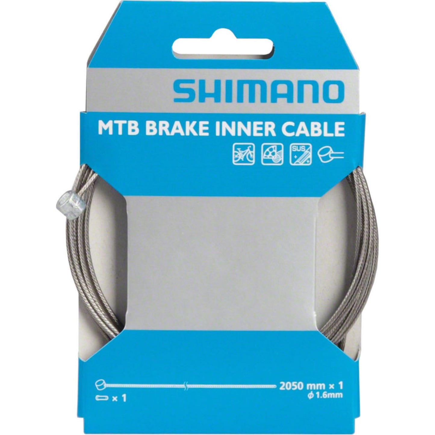 Shimano Stainless Mountain Brake Cable - 1.6 x 2050mm [MPN: Y80098210]_1182147