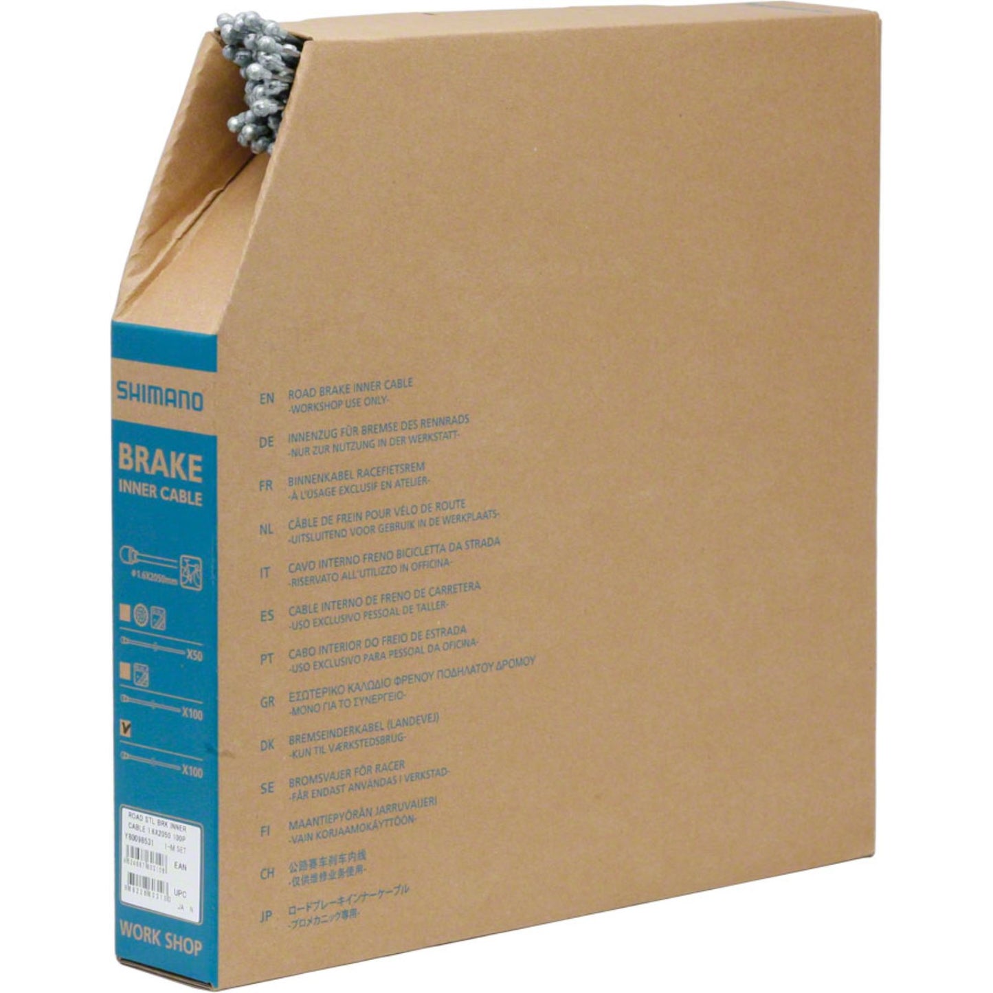 Shimano Road Brake Cable - 1.6 x 2050mm - Filebox of 100 [MPN: Y80098531]_1182124