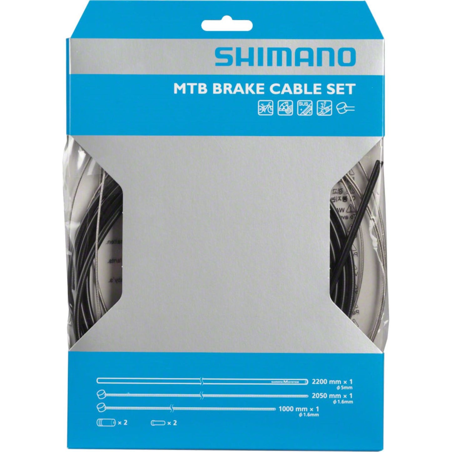 Shimano MTB Stainless Brake Cable and Housing Set - Black [MPN: Y80098021]_1182126