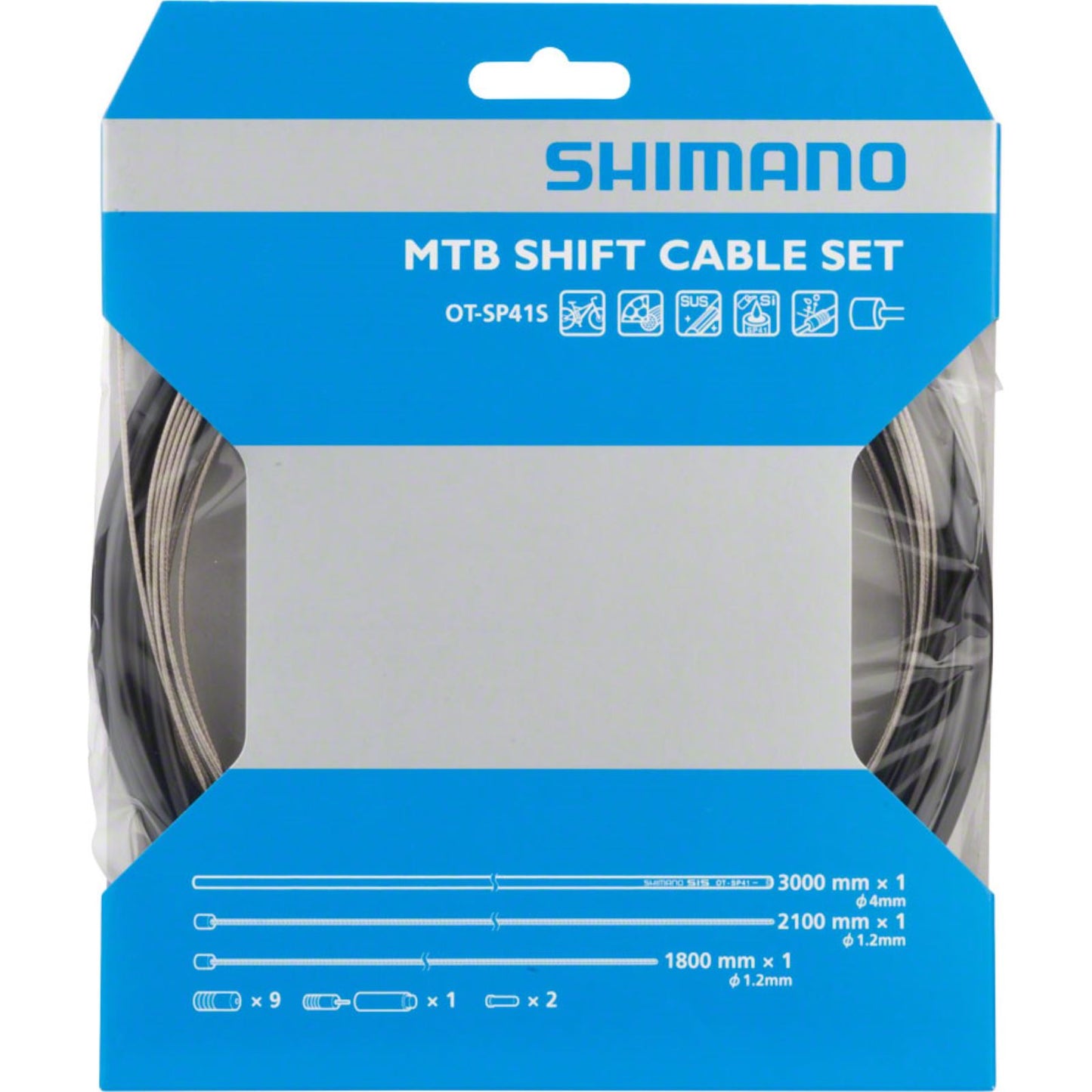 Shimano Stainless Derailleur Cable and Housing Set - Black - MTB  [MPN: Y60098021]_1182267