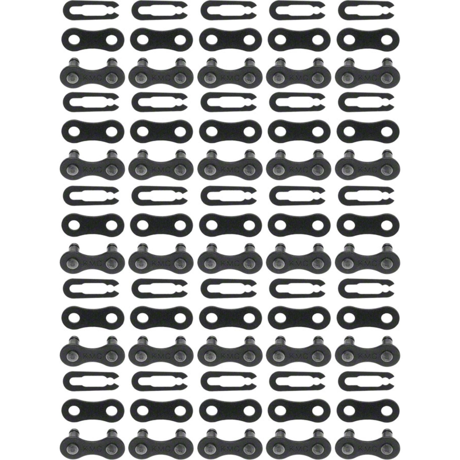 KMC Z410 Master Link - Single Speed 1/2" x 1/8", Black, 25 Pairs [MPN: CL10136]_1183299