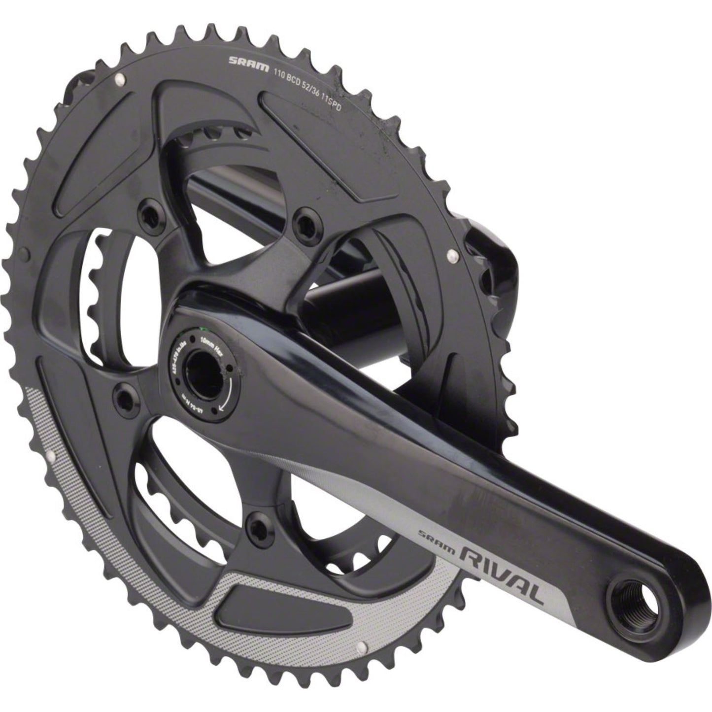 SRAM Rival 22 Crankset - 172.5mm, 11-Speed, 52/36t, Black [MPN: 00.6118.250.007]_1184000
