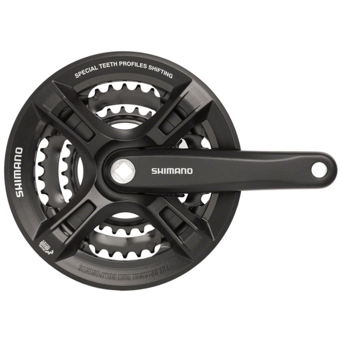 Shimano Altus FC-M311 Crankset - 170mm, 7/8-Speed, 48/38/28t, Black [MPN: EFCM311C888CL]_1184351