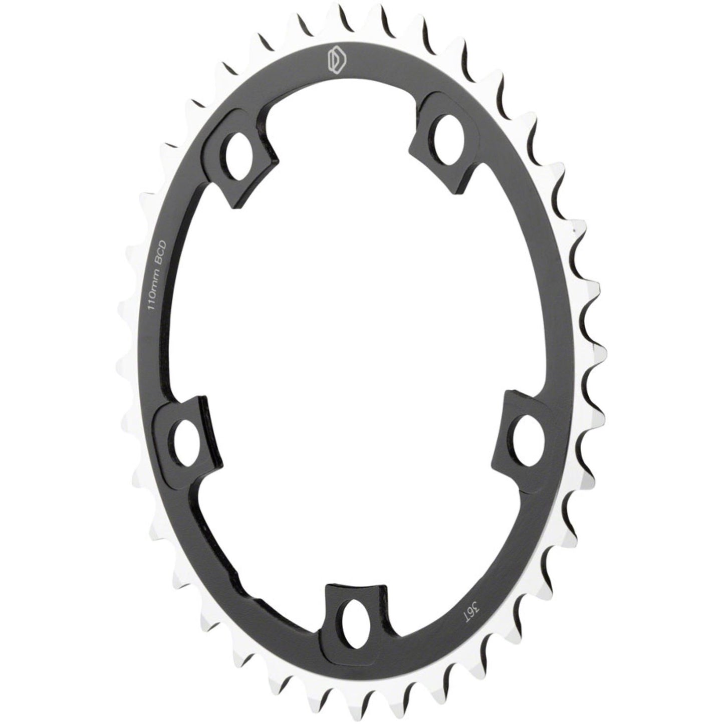MSW Multi Speed Chainring - 38T, 110mm, Middle, Black [MPN: SPR-317XR BCD110 38T S.B. BLK]_1185398