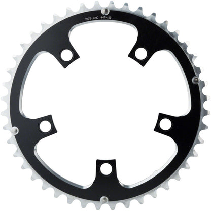 MSW Multi Speed Chainring - 44T, 110mm, Outer, Black [MPN: SPR-317XR BCD110 44T S.B. BLK]_1185397