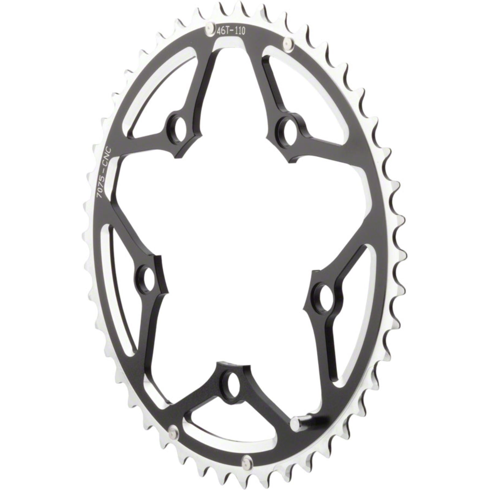 MSW Multi Speed Chainring - 48T, 110mm, Outer, Black [MPN: SPR-317XR BCD110 48T S.B. BLK]_1185374