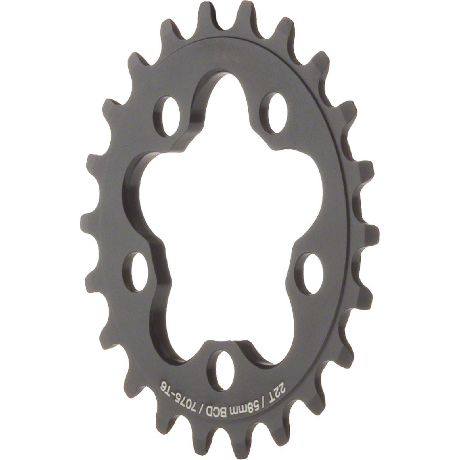MSW Chainring - 22T, 58mm BCD, Inner, Black [MPN: SAR-22T-BCD58 S.B. BLK]_1185711