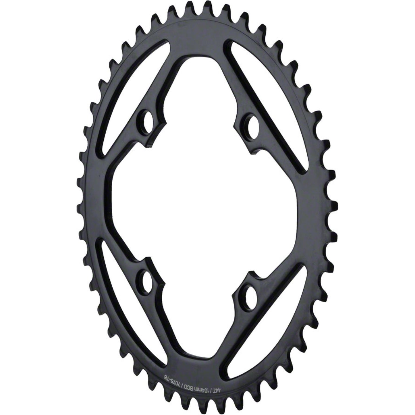 MSW Chainring - 44T, 104mm BCD, Outer, Black [MPN: SAR-44T-BCD104 S.B. BLK]_1185677