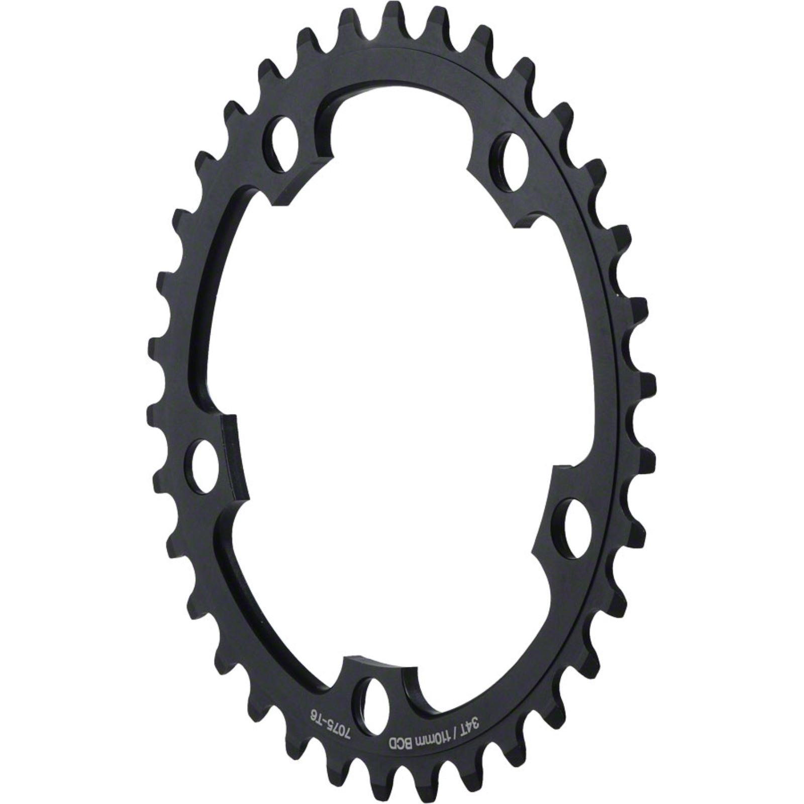 MSW Chainring - 34T, 110mm BCD, Middle, Black [MPN: SAR-34T-BCD110 S.B. BLK]_1185687