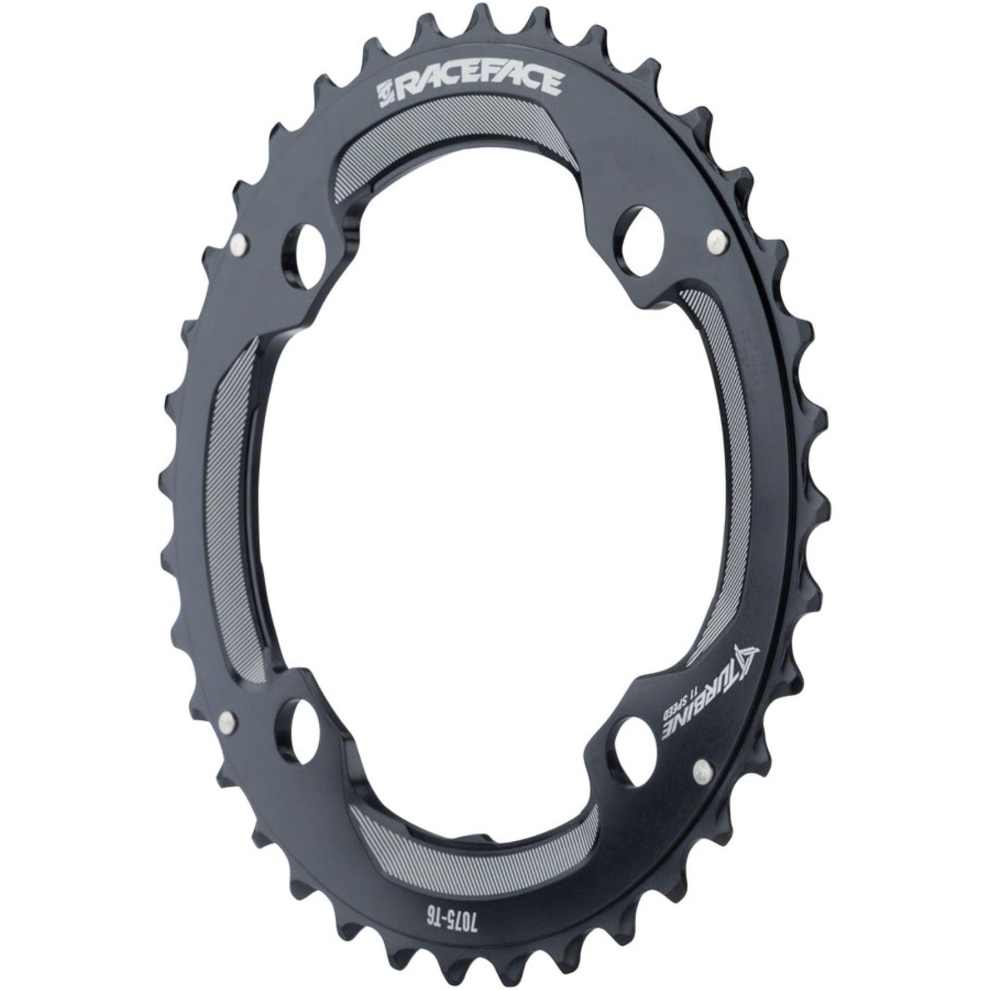 Race Face RaceFace Turbine 11-Speed Chainring: 104mm BCD, 36t, Black [MPN: RRT11104X36BLK]_1186326
