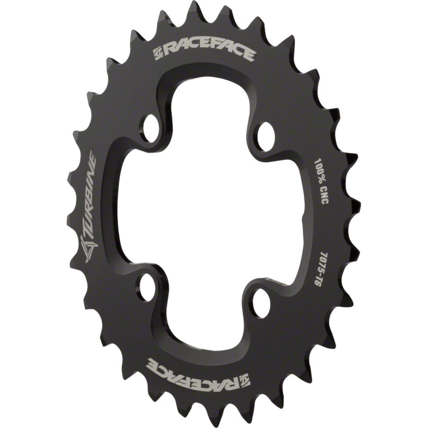Race Face Turbine 11-Speed Chainring - 64mm BCD - 28t - Black [MPN: RRT1164X28BLK]_1186330