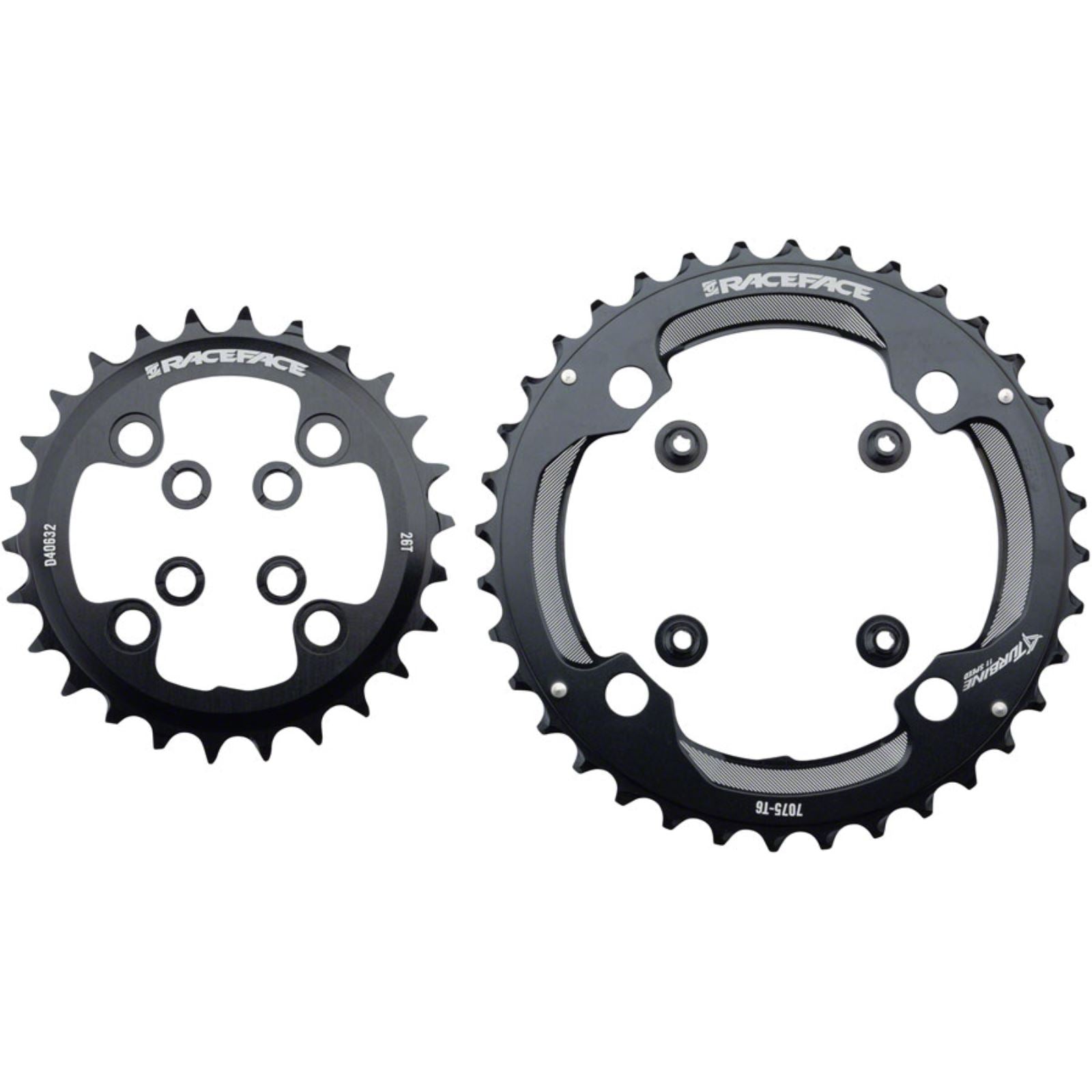 Race Face Turbine 11-Speed Chainring - 64/104mm BCD - 24/34t - Black [MPN: RRTUR2HBLK]_1186333