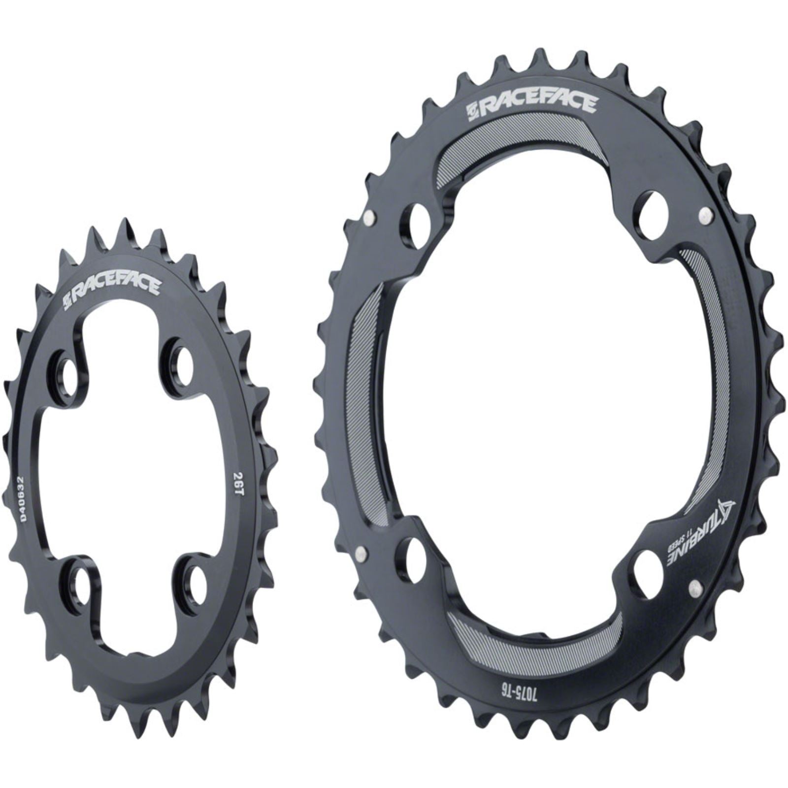 Race Face Turbine 11-Speed Chainring - 64/104mm BCD - 28/38t - Black [MPN: RRTUR2KBLK]_1186337