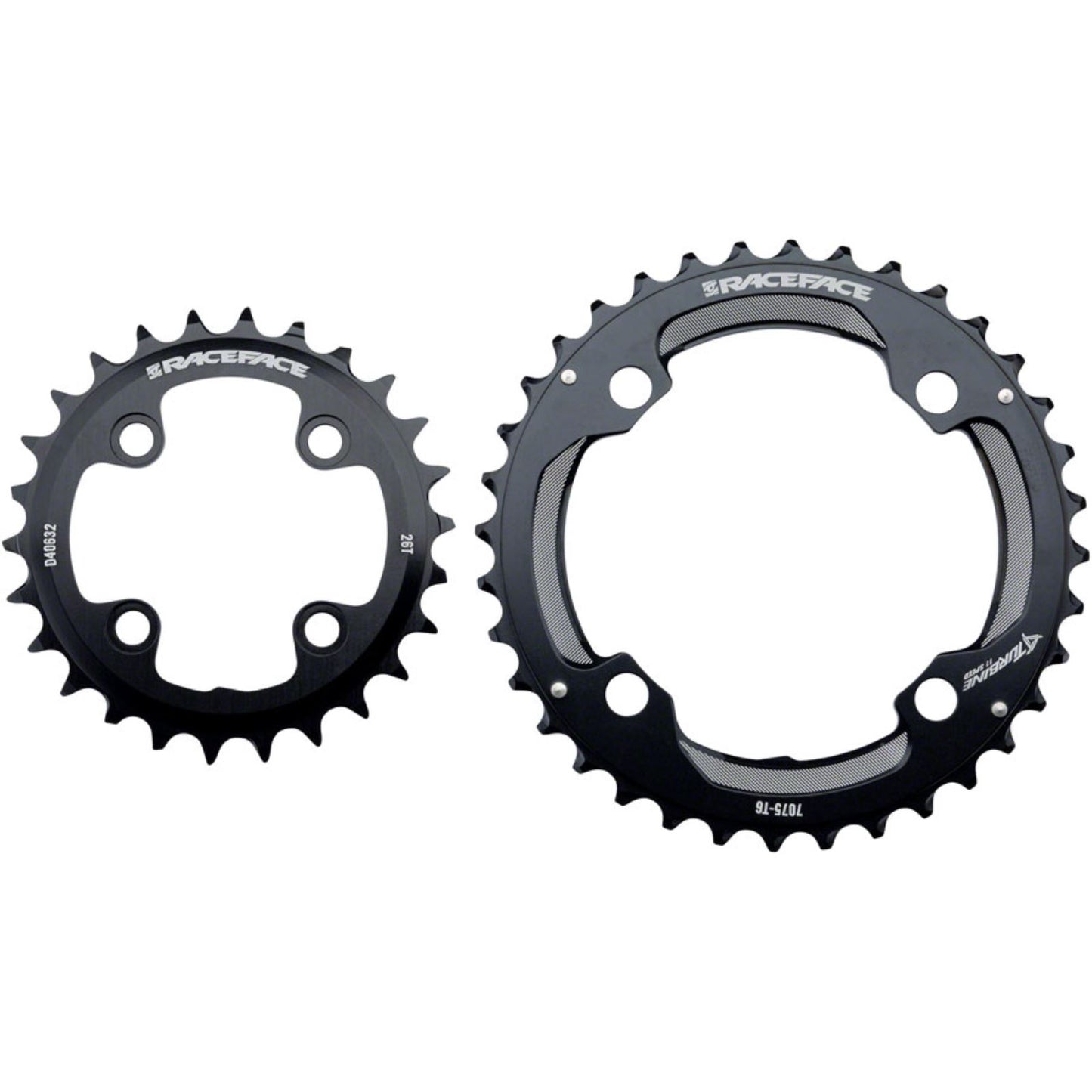 Race Face Turbine 11-Speed Chainring - 64/104mm BCD - 28/38t - Black [MPN: RRTUR2KBLK]_1186338