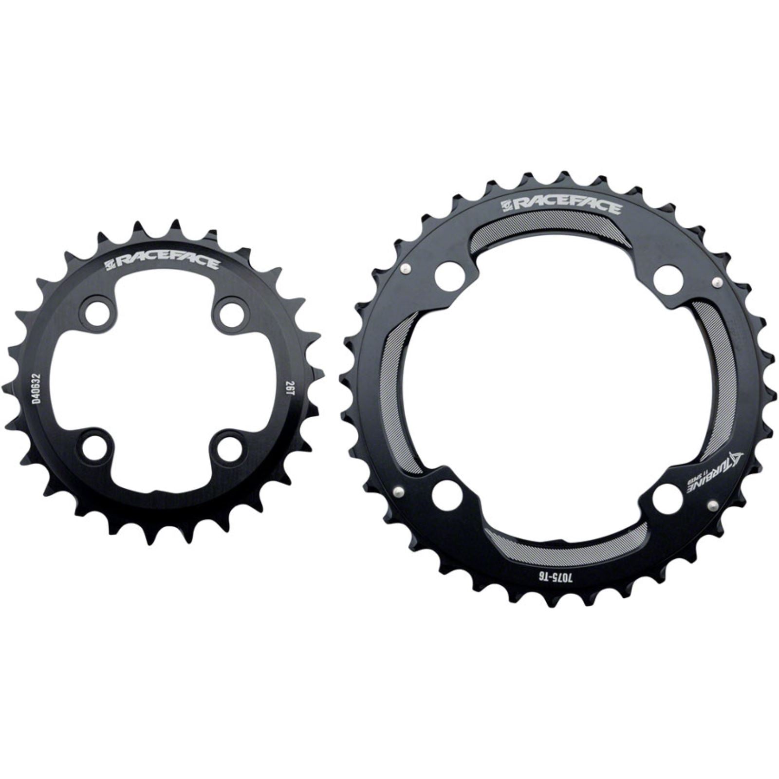 Race Face Turbine 11-Speed Chainring - 64/104mm BCD - 28/38t - Black [MPN: RRTUR2KBLK]_1186338