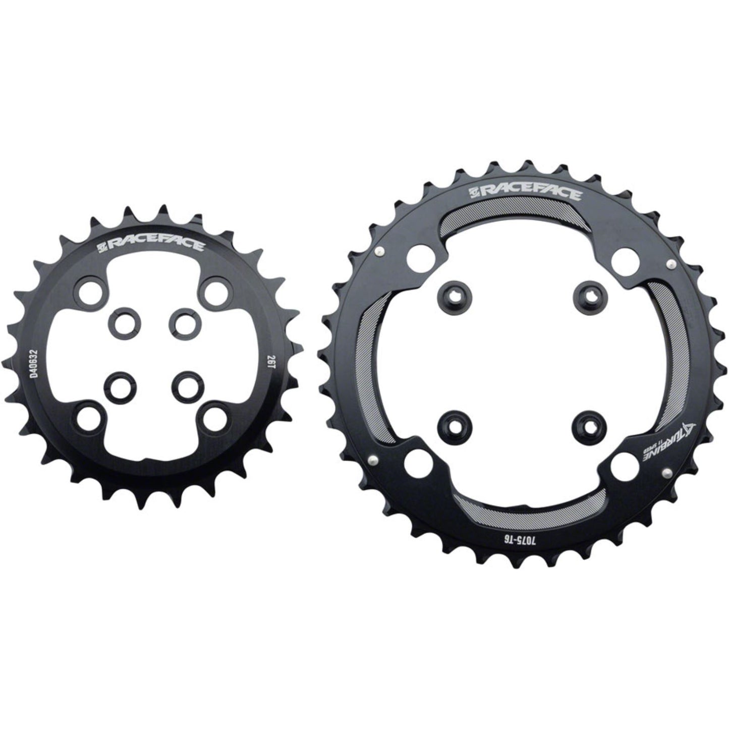 Race Face Turbine 11-Speed Chainring - 64/104mm BCD - 28/38t - Black [MPN: RRTUR2KBLK]_1186339