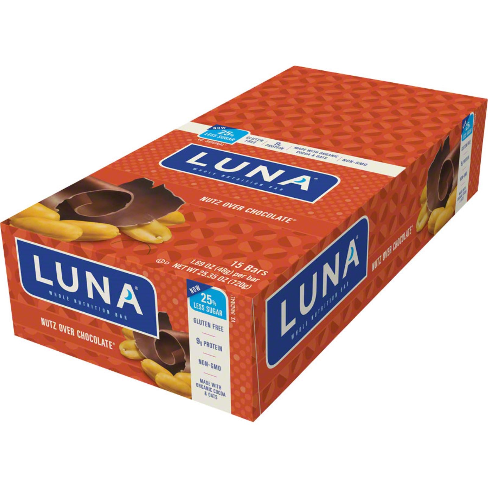 Clif Bar Luna Bar: Nutz Over Chocolate Box of 15 [MPN: 210002]_1188119