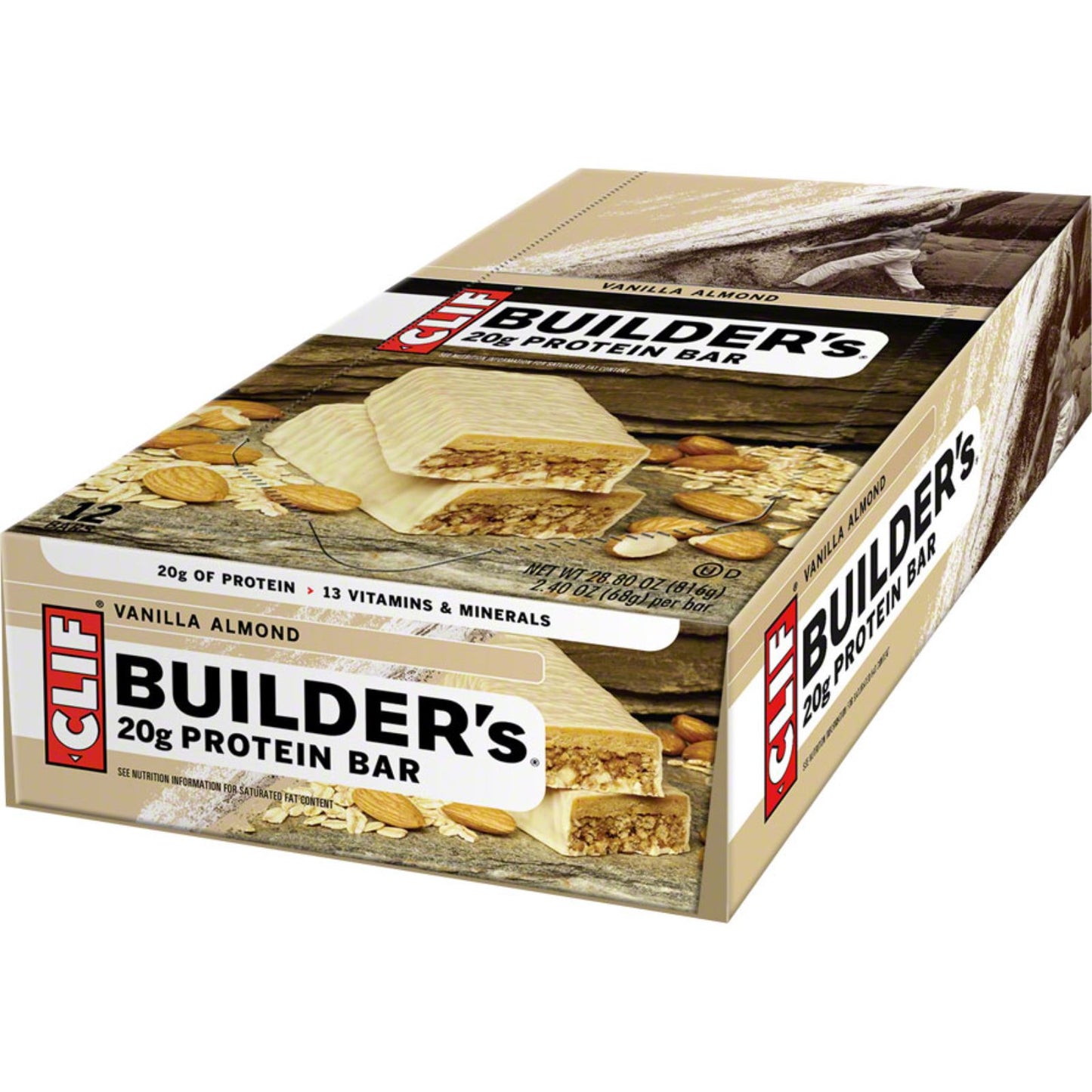 Clif Bar Builder's Bar: Vanilla Almond Box of 12 [MPN: 160045]_1188149