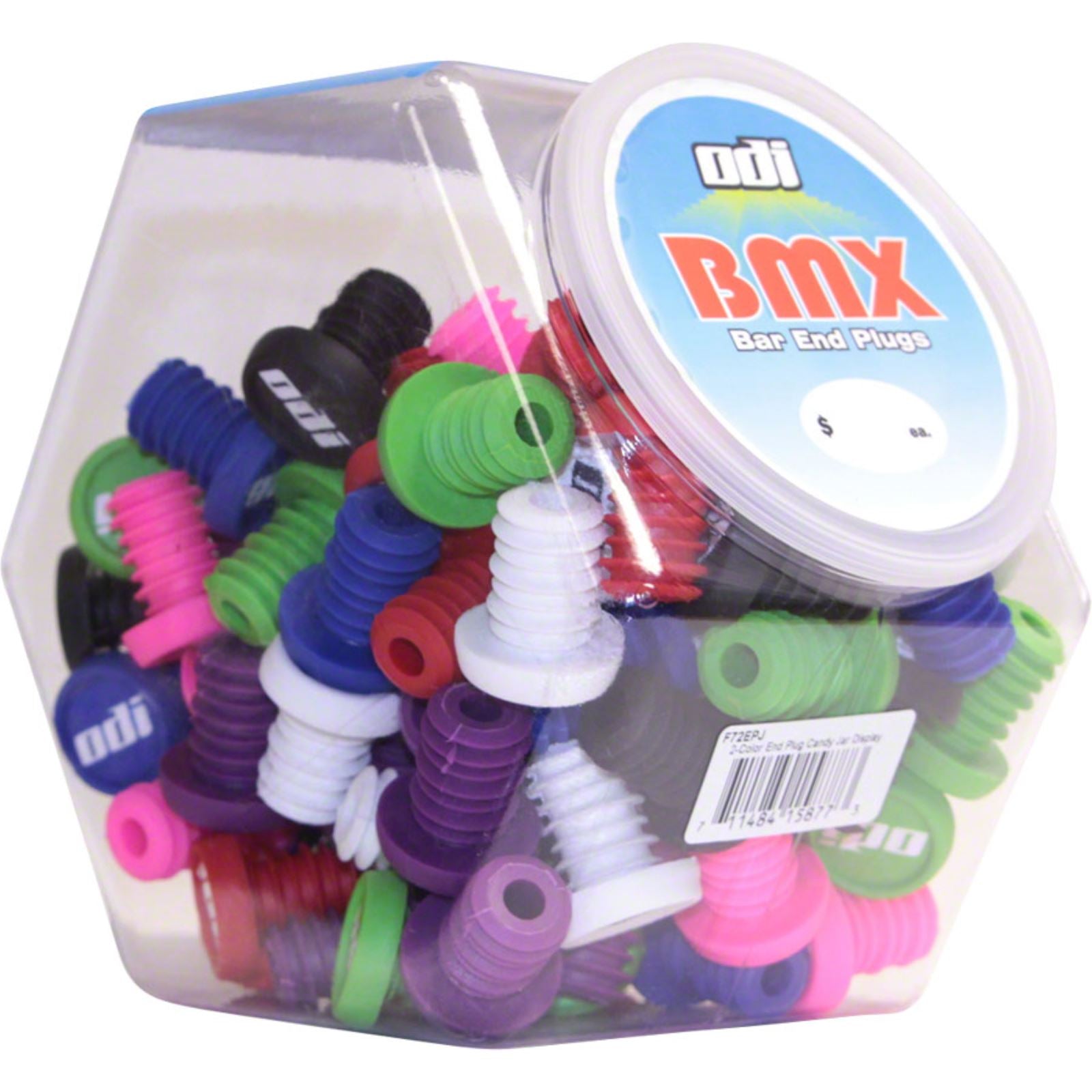 ODI Jar of BMX End Plugs - 50 Pair - Various Colors [MPN: F72EPJ]_1193063