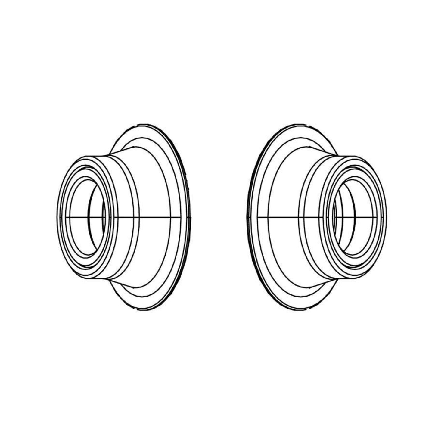 Zipp 77 Disc Conversion Caps for Front - 100 x 12mm - Thru Axle [MPN: 11.1918.046.000]_1304349