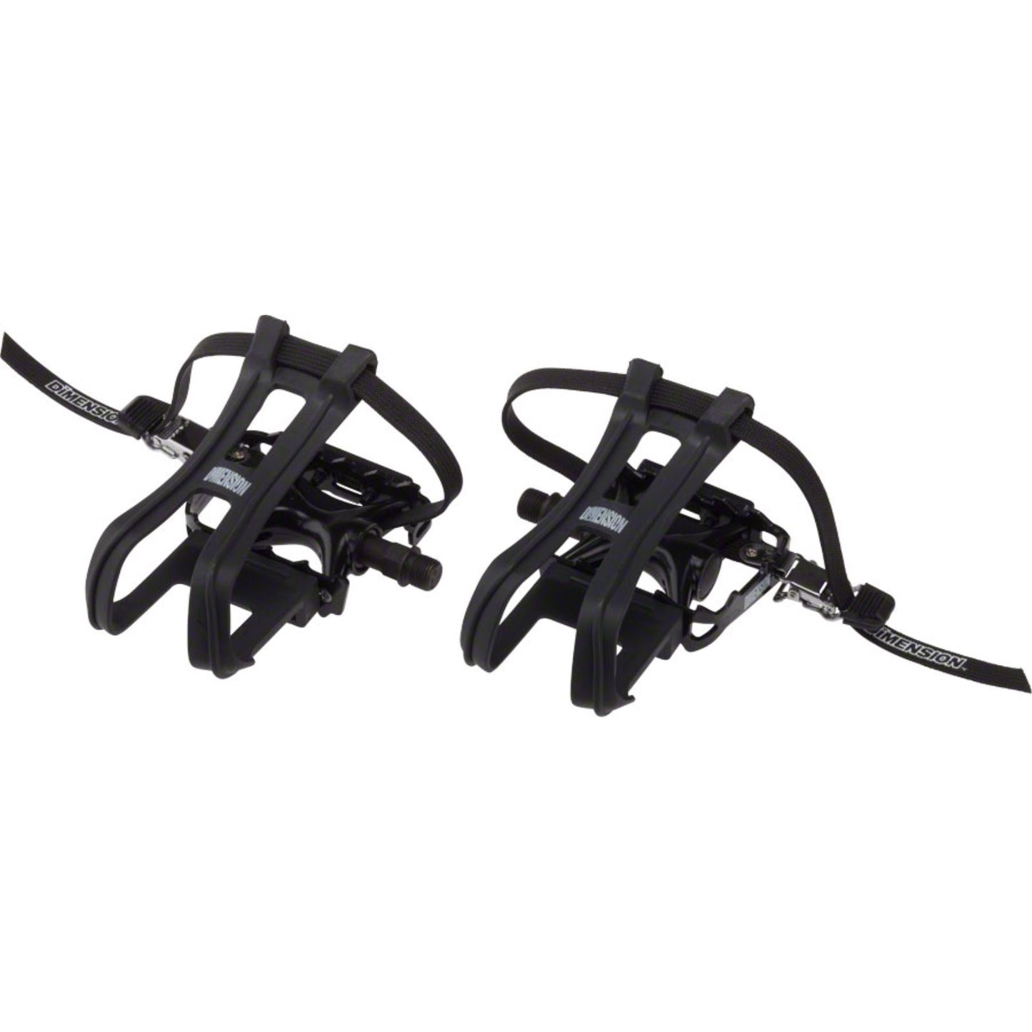 Dimension Compe Combo Pedals/Toe Clip Combo - Aluminum, 9/16" Black [MPN: LU964(BLK)+MT11+VP704W]_1198200
