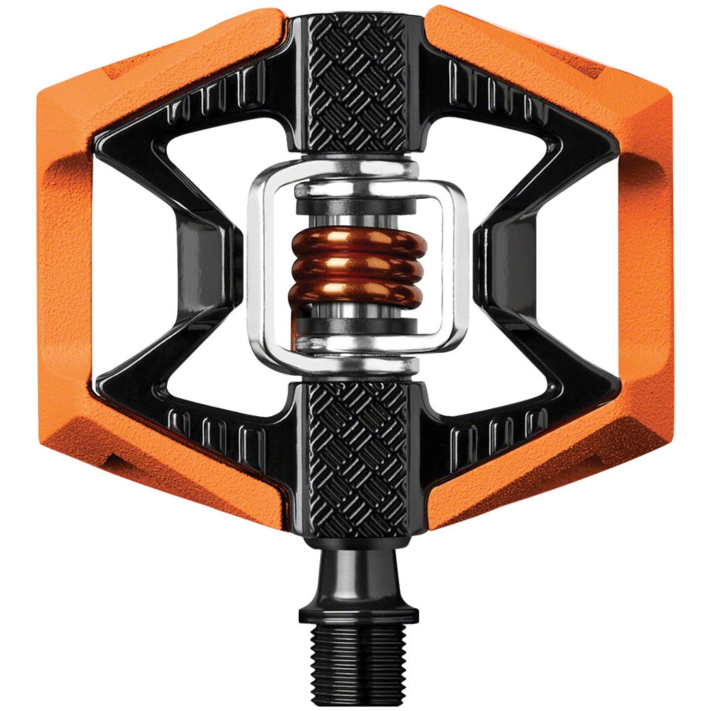 Crankbrothers Double Shot 2 Pedals - Single Side Clipless w/Platform, Alum, 9/16" Orange [MPN: 16007]_1198601