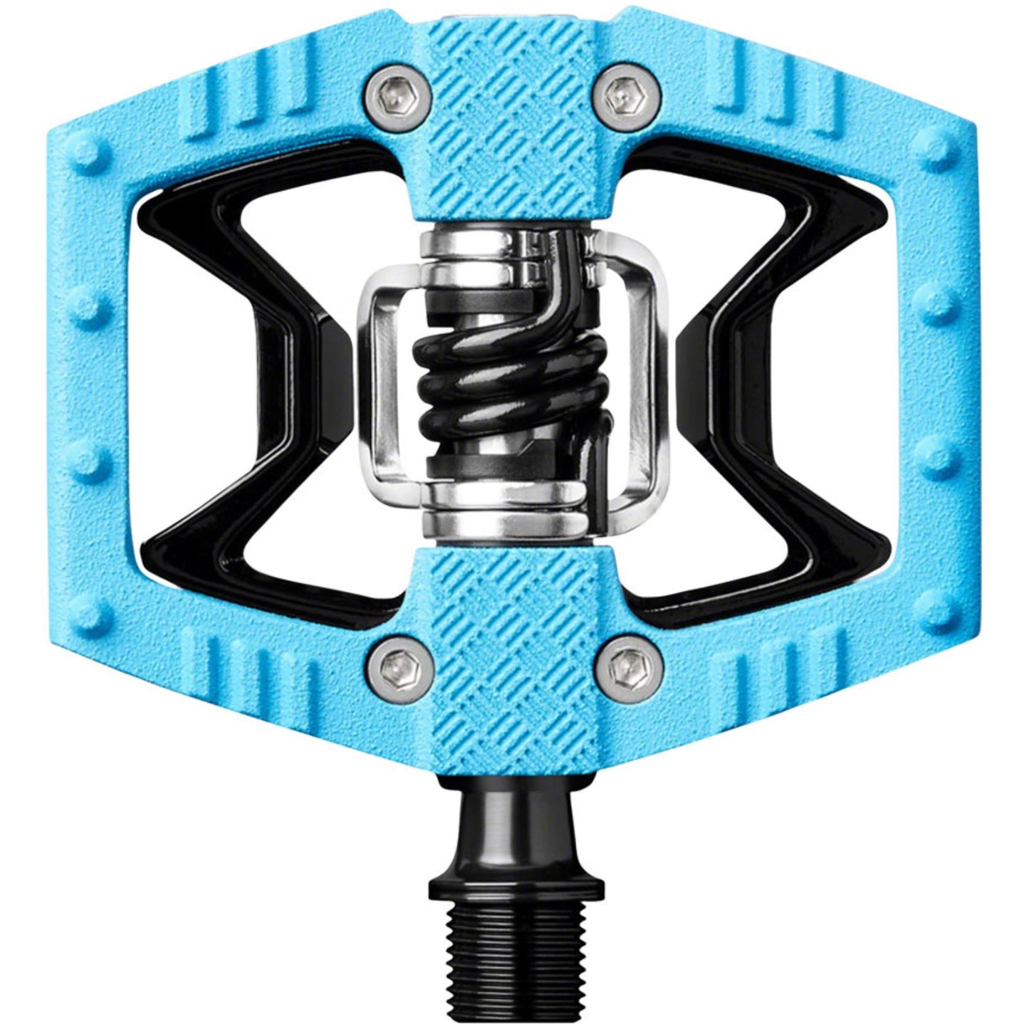 Crankbrothers Double Shot 2 Pedals - Single Side Clipless w/Platform, 9/16", Blue/Black [MPN: 16077]_1209251