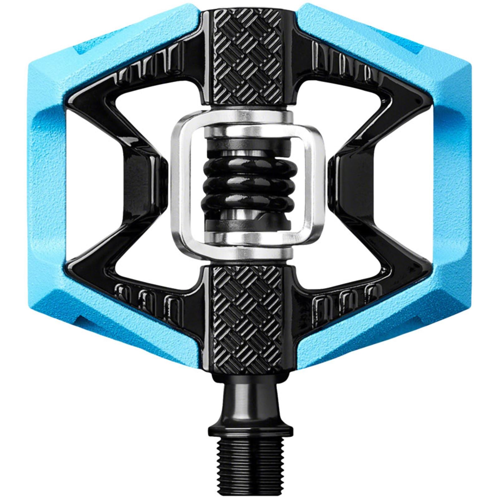 Crankbrothers Double Shot 2 Pedals - Single Side Clipless w/Platform, 9/16", Blue/Black [MPN: 16077]_1209273
