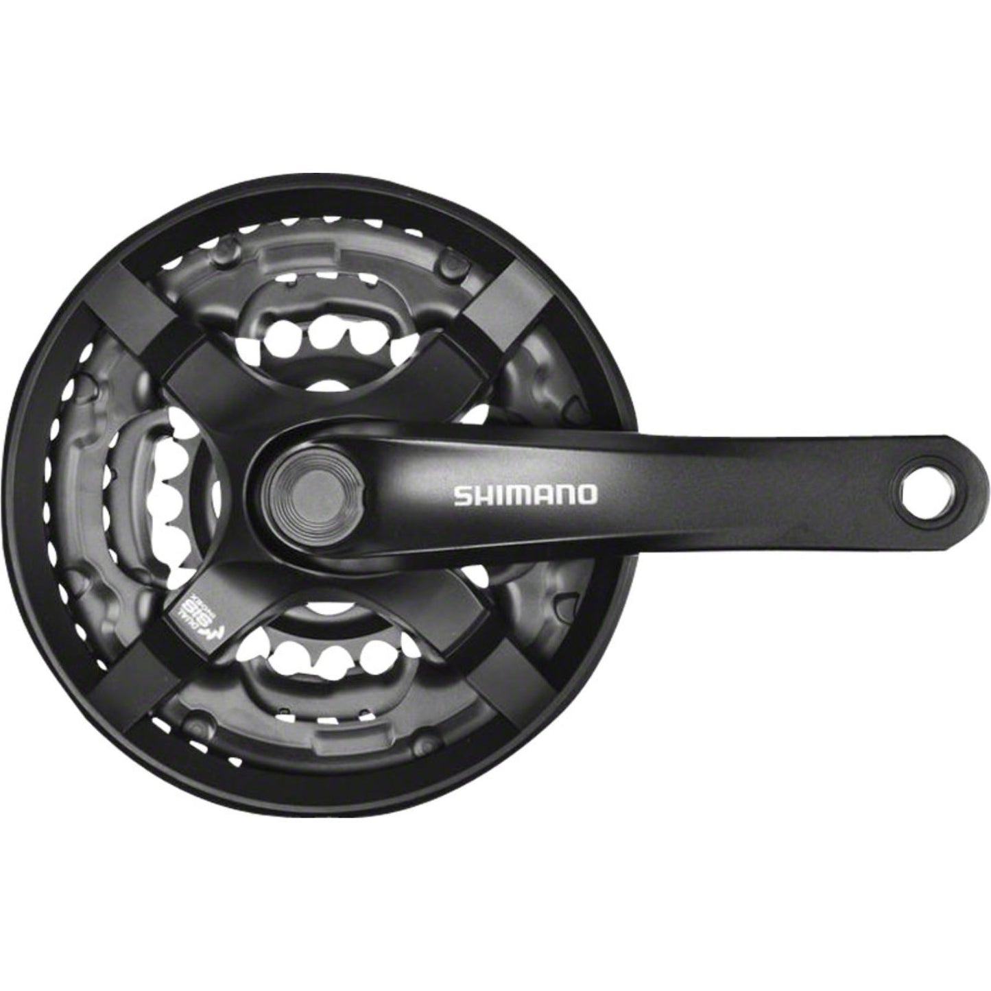 Shimano Tourney FC-TY501 Crankset - 170mm, 6/7/8-Speed, 48/38/28t, Black [MPN: EFCTY501C888CLB]_1212063