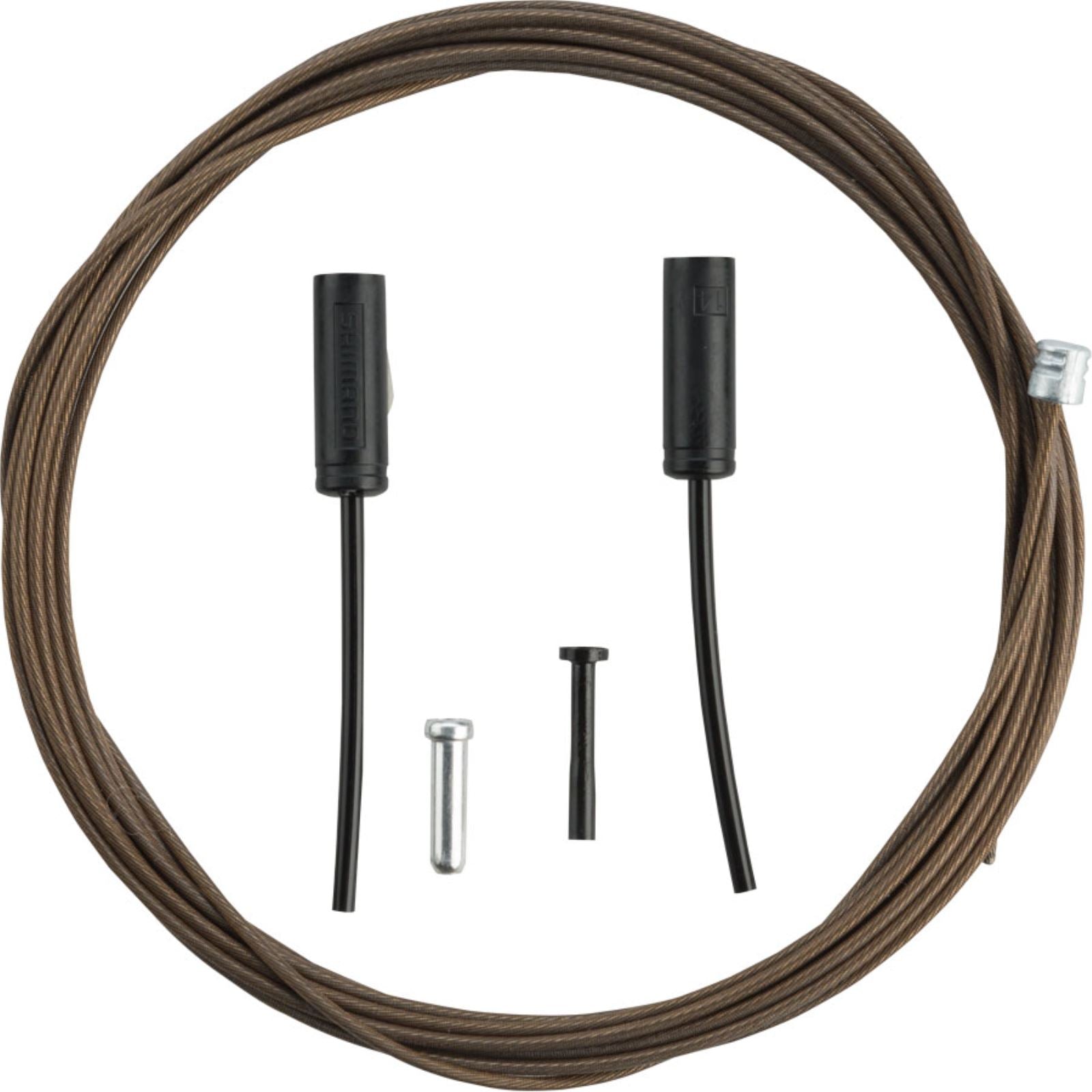 Shimano Polymer-Coated Stainless Steel Derailleur Cable - 1.2 x 2500mm [MPN: Y63Z98970]_1212480