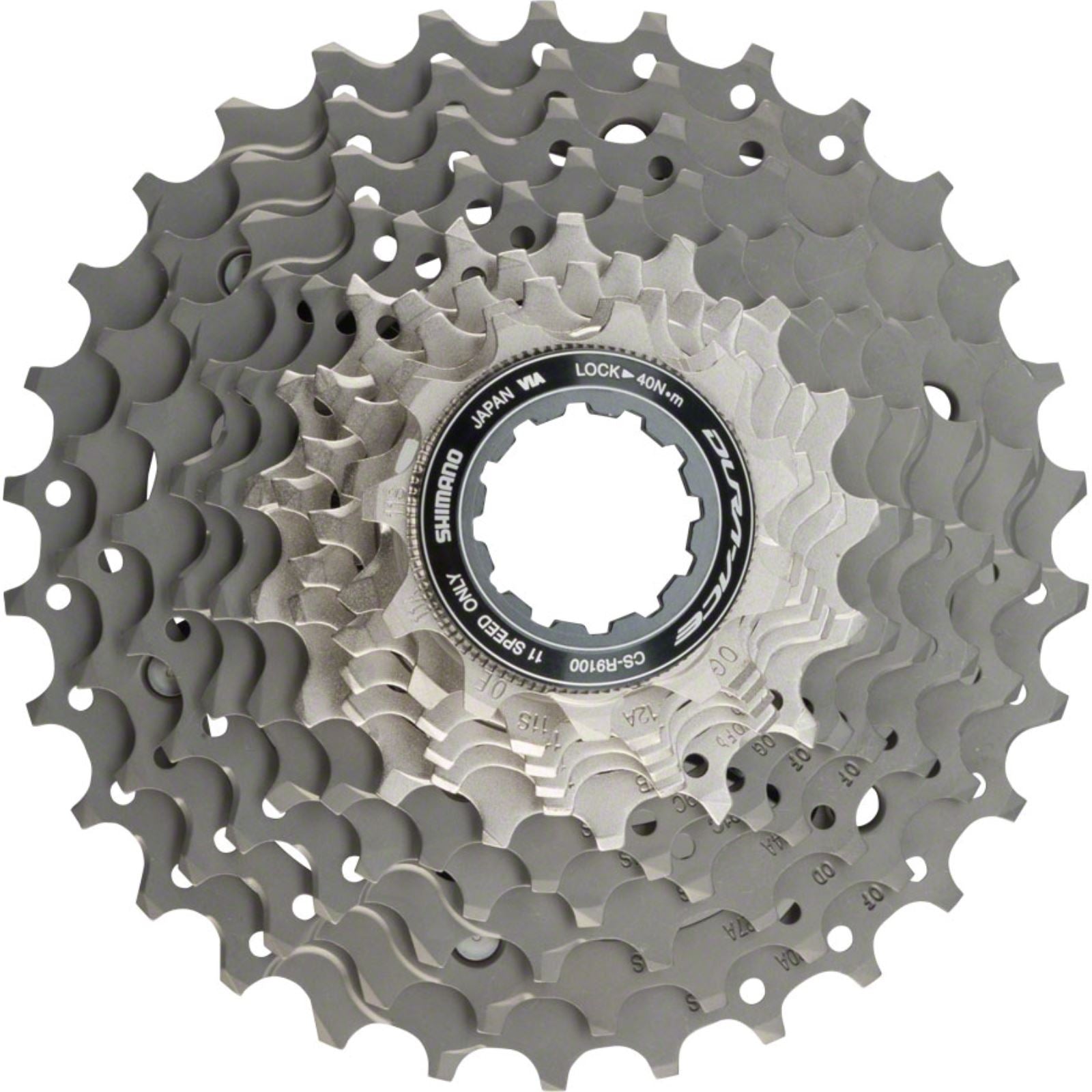 Shimano Cassette - 11 Speed - 11-30t - Silver/Gray - Dura Ace CS-R9100  [MPN: ICSR910011130]_1214781