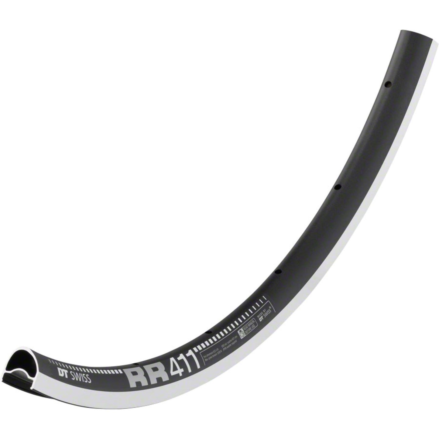 DT Swiss RR 411 Rim - 700, Rim, Black, 24H, Asymmetric [MPN: RDRR41RPN24S011375]_1214976