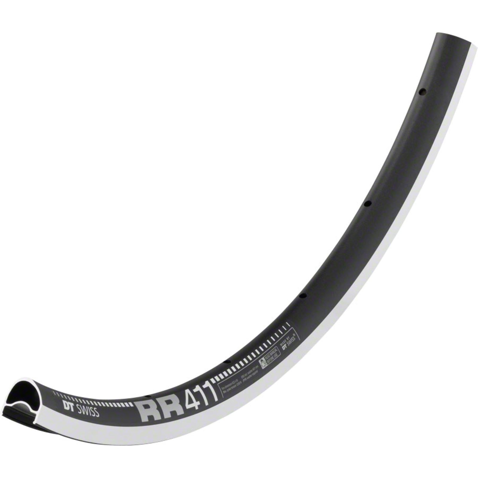 DT Swiss RR 411 Rim - 700, Rim, Black, 24H, Asymmetric [MPN: RDRR41RPN24S011375]_1214976