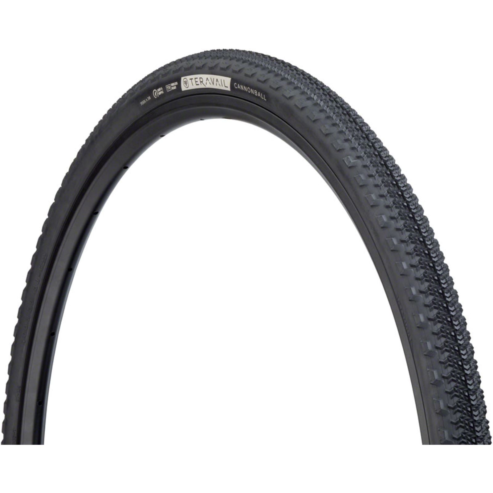 Teravail Cannonball Tire - 700 x 38 - Black, Light and Supple [MPN: 19-000040]_1217634