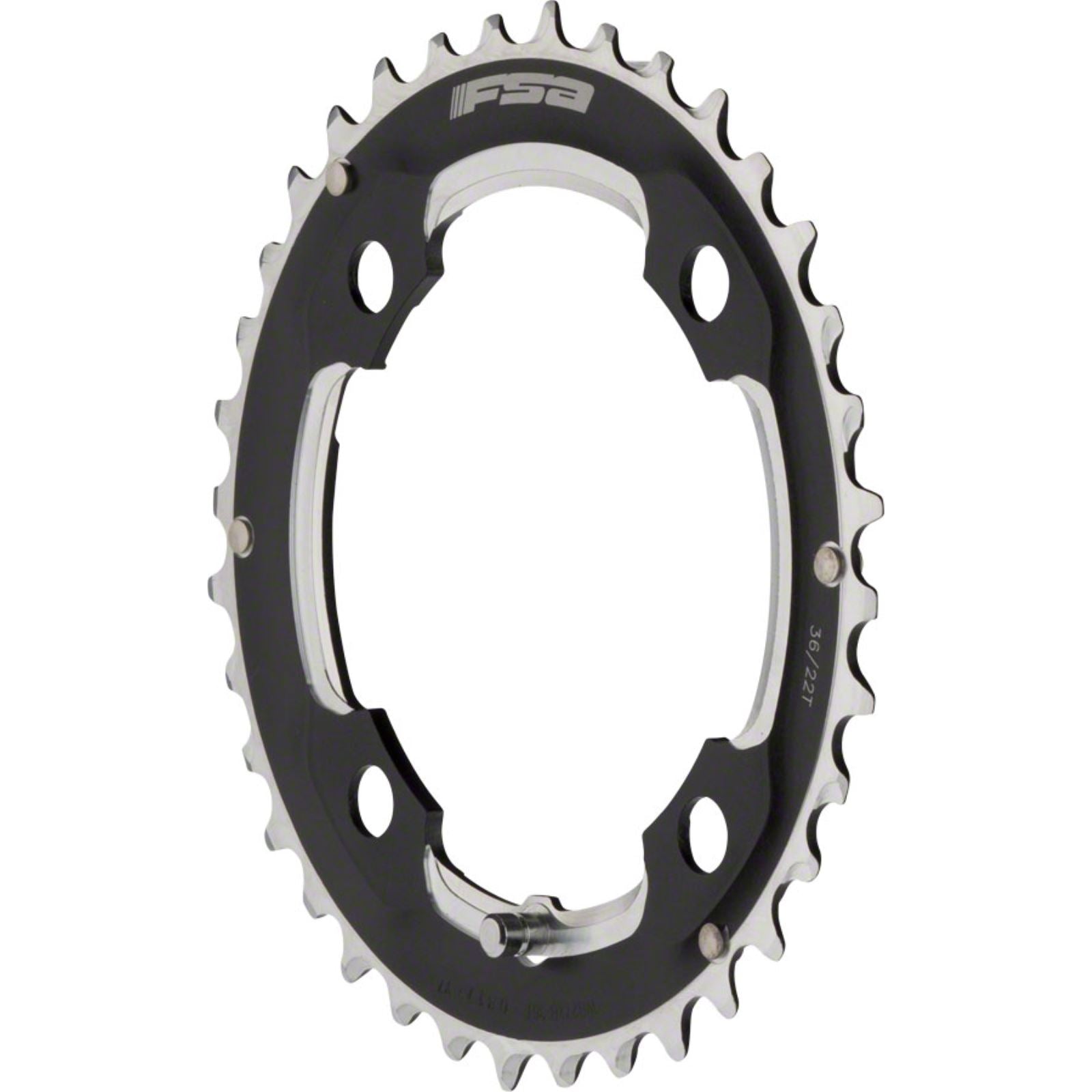 Full Speed Ahead MTB Pro Double Chainring - 36t, 104 BCD, 4-Bolt, Aluminum, M11, Black [MPN: 380-0636D]_1219407