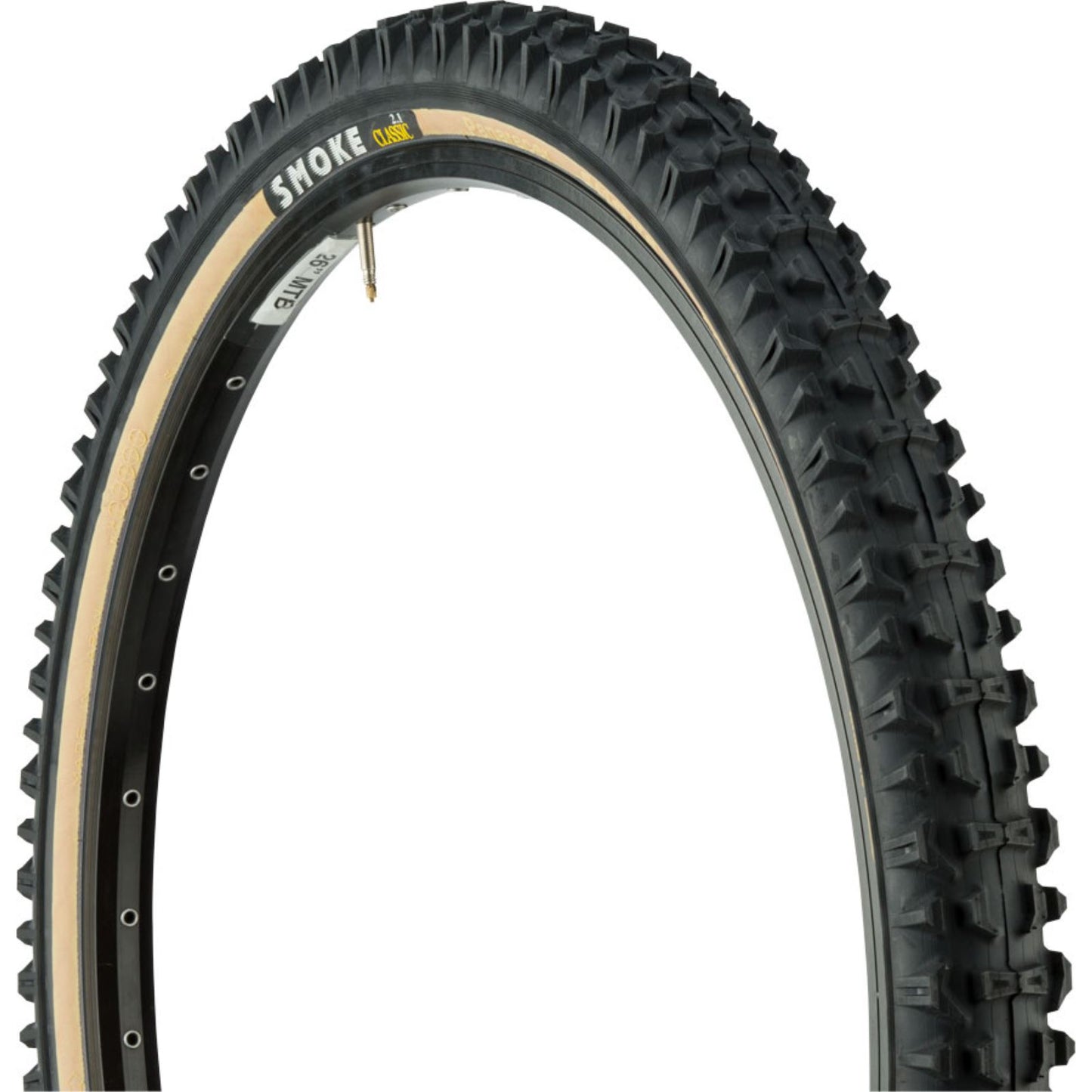 Panaracer Smoke Tire - 26 x 2.1, Clincher, Folding, Black/Tan, 60tpi [MPN: RF2621-LX-SMKC]_1219531