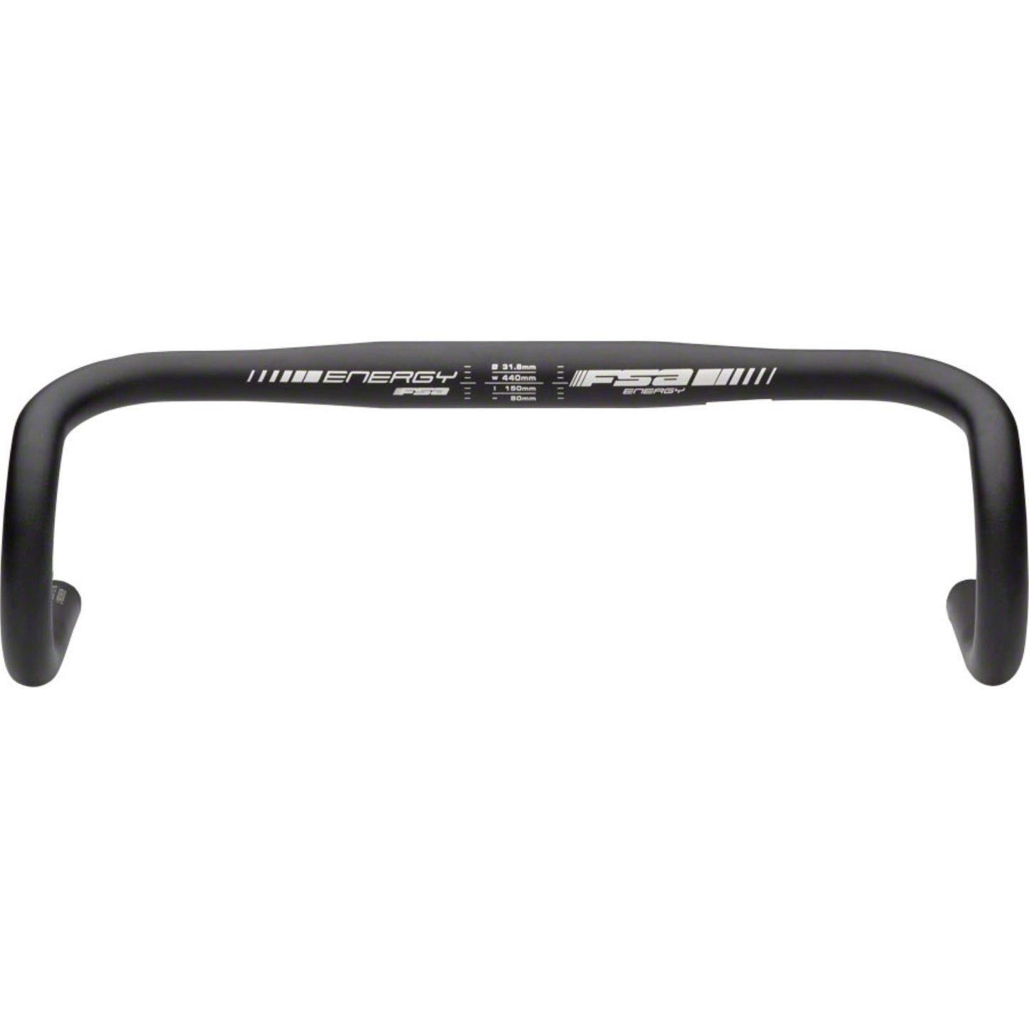 Full Speed Ahead Energy Traditional Drop Handlebar - Aluminum, 31.8mm, 40cm, Black [MPN: 185-0009012050]_1220123