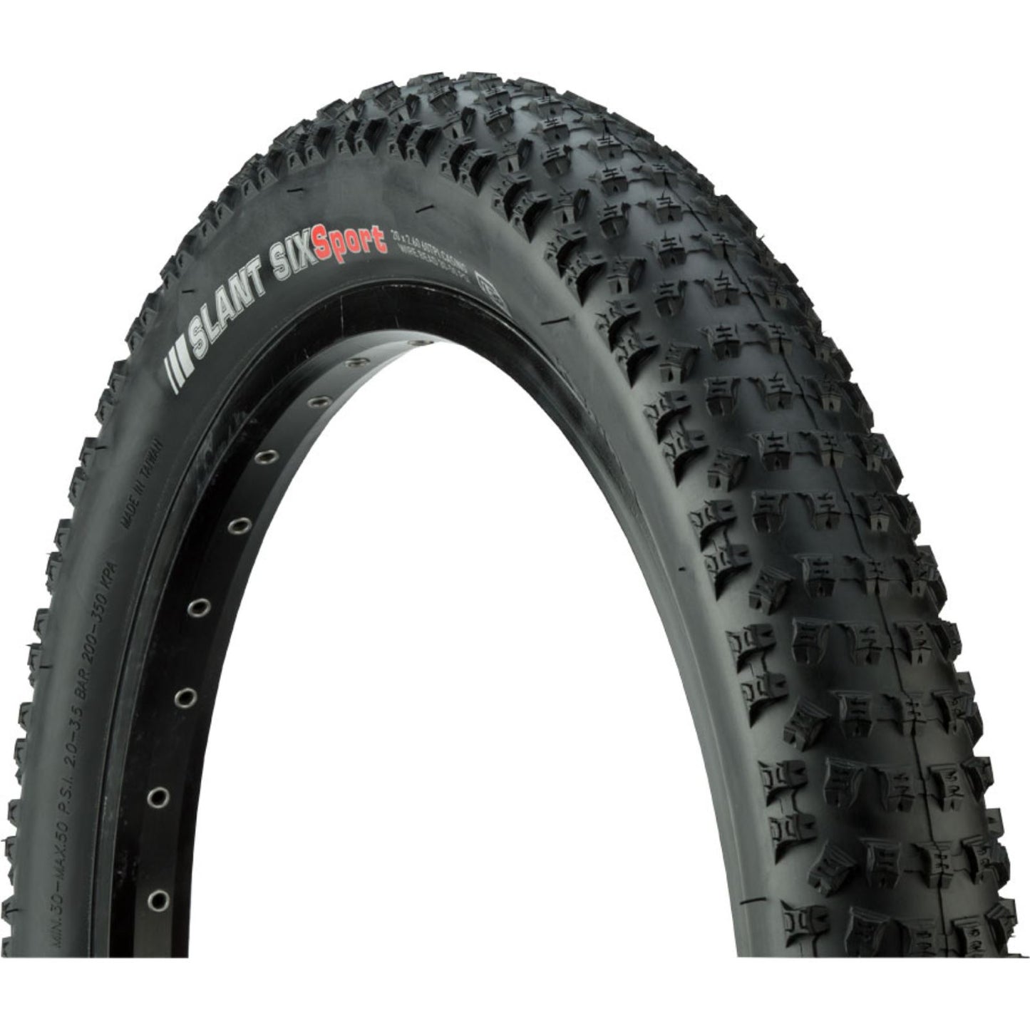 Kenda - Bicycle Kenda Slant 6 Tire - 20 x 2.6, Clincher, Wire, Black 213236-030L4N78_1220996