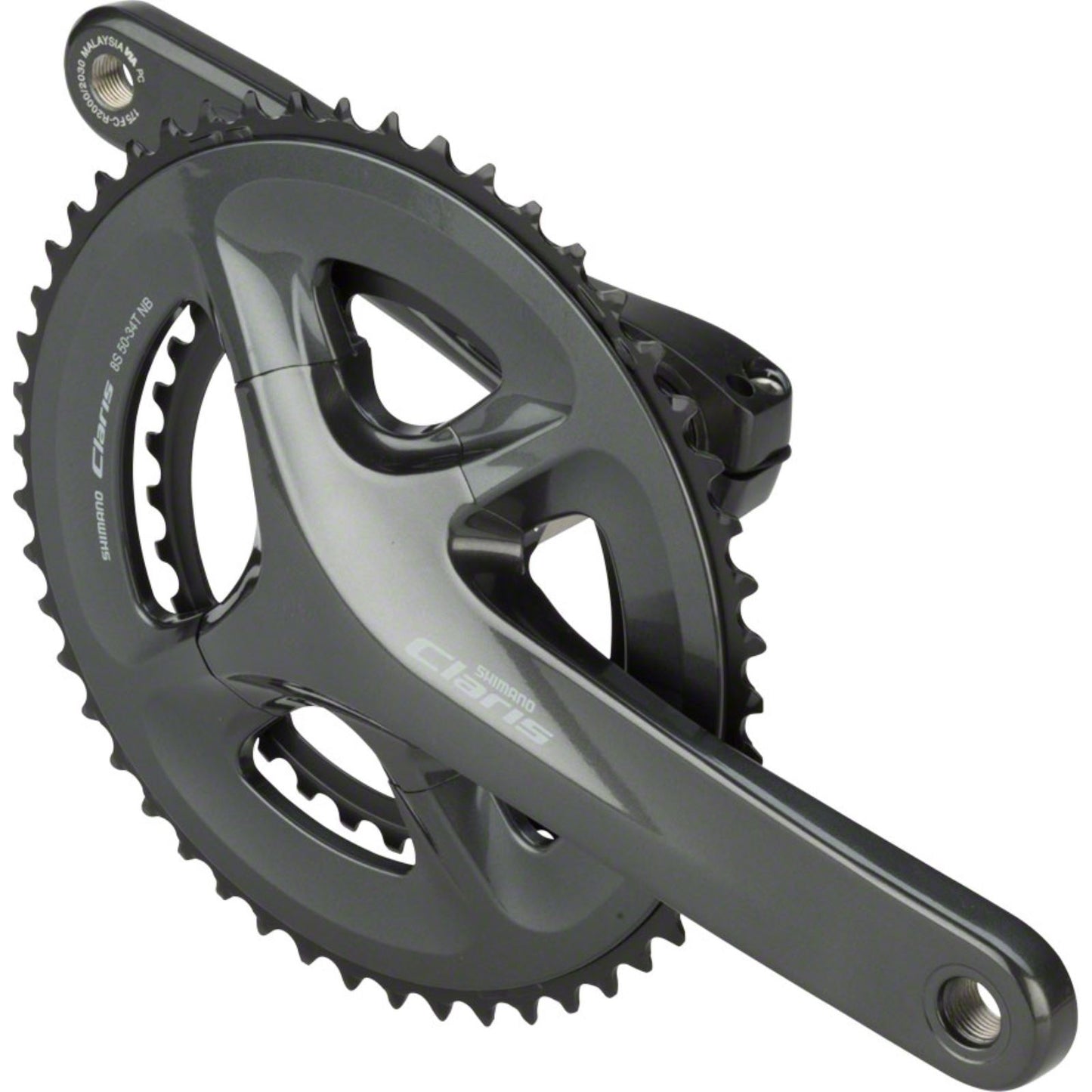 Shimano Claris FC-R2000 Crankset - 175mm, 8-Speed, 50/34t, Black [MPN: EFCR2000EX04X]_1221580