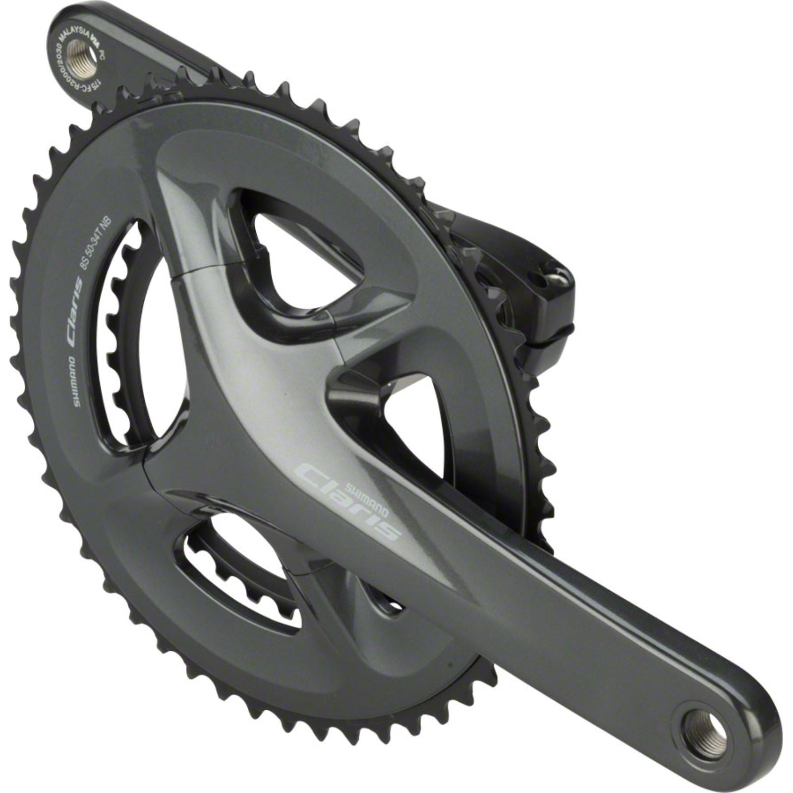 Shimano Claris FC-R2000 Crankset - 175mm, 8-Speed, 50/34t, Black [MPN: EFCR2000EX04X]_1221580