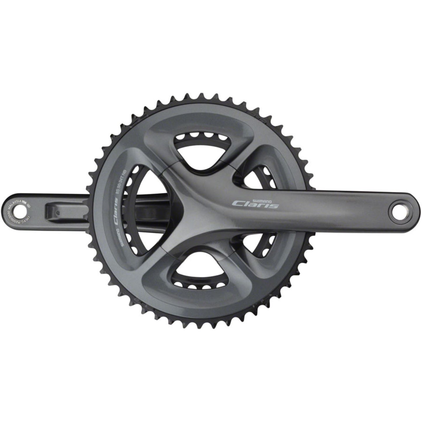 Shimano Claris FC-R2000 Crankset - 170mm, 8-Speed, 50/34t, Black [MPN: EFCR2000CX04X]_1226563