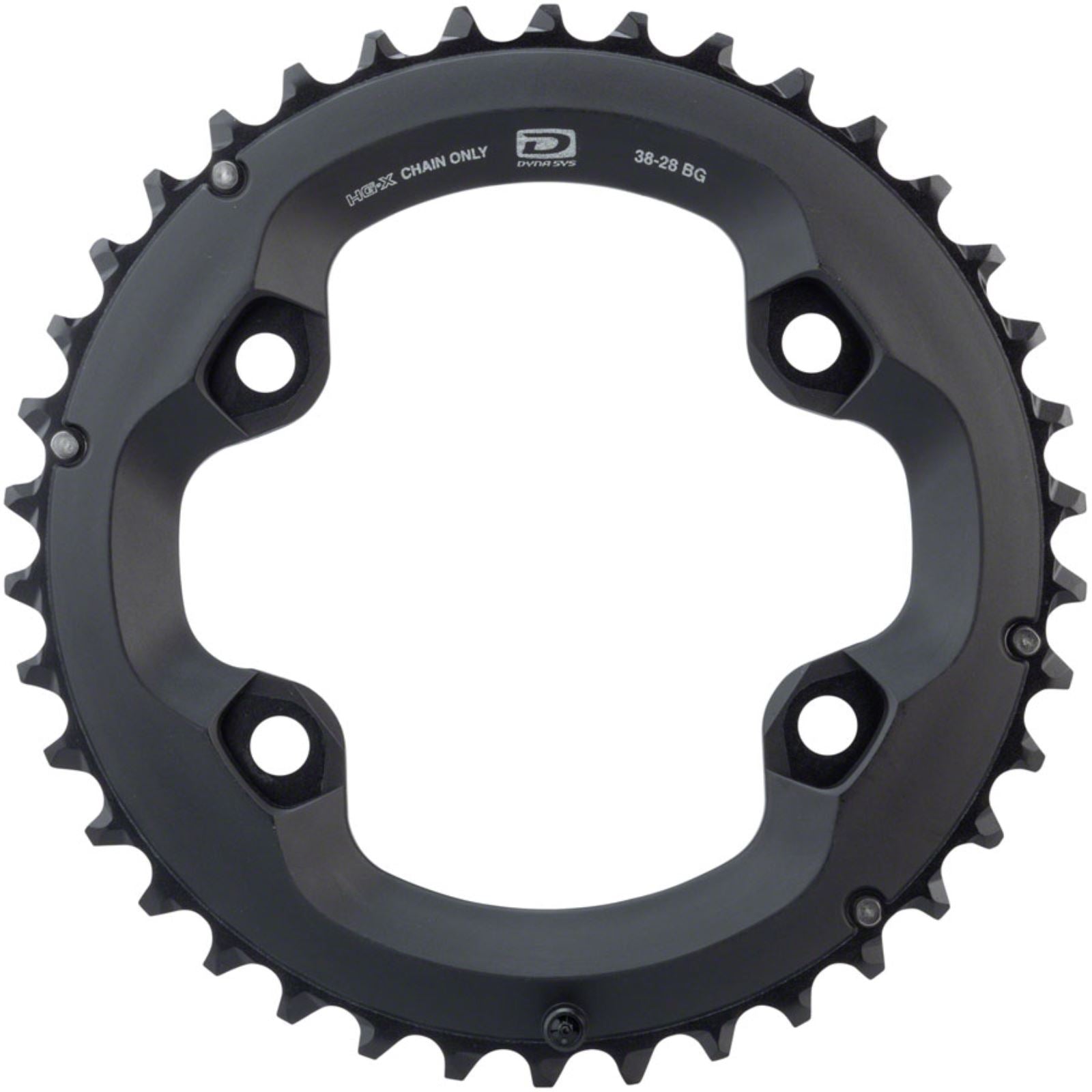 Shimano Chainring - 38t, 10-Speed, 96mm Asymmetric BCD, for 38-28t Set [MPN: Y1WD98030]_1228290