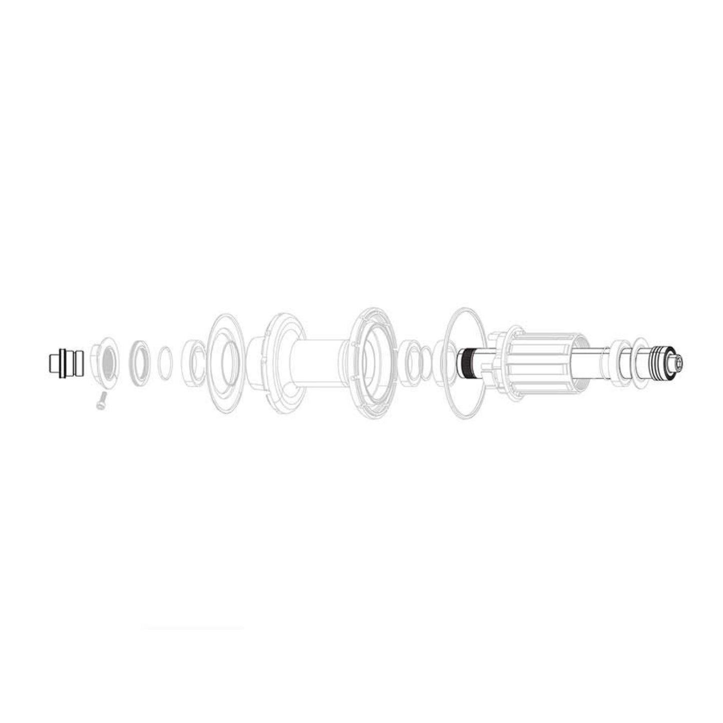 Zipp Rear Hub Axle - 10-speed 130 OLD Hubs - 13mm Internal Diameter [MPN: 11.2100.096.000]_1304446