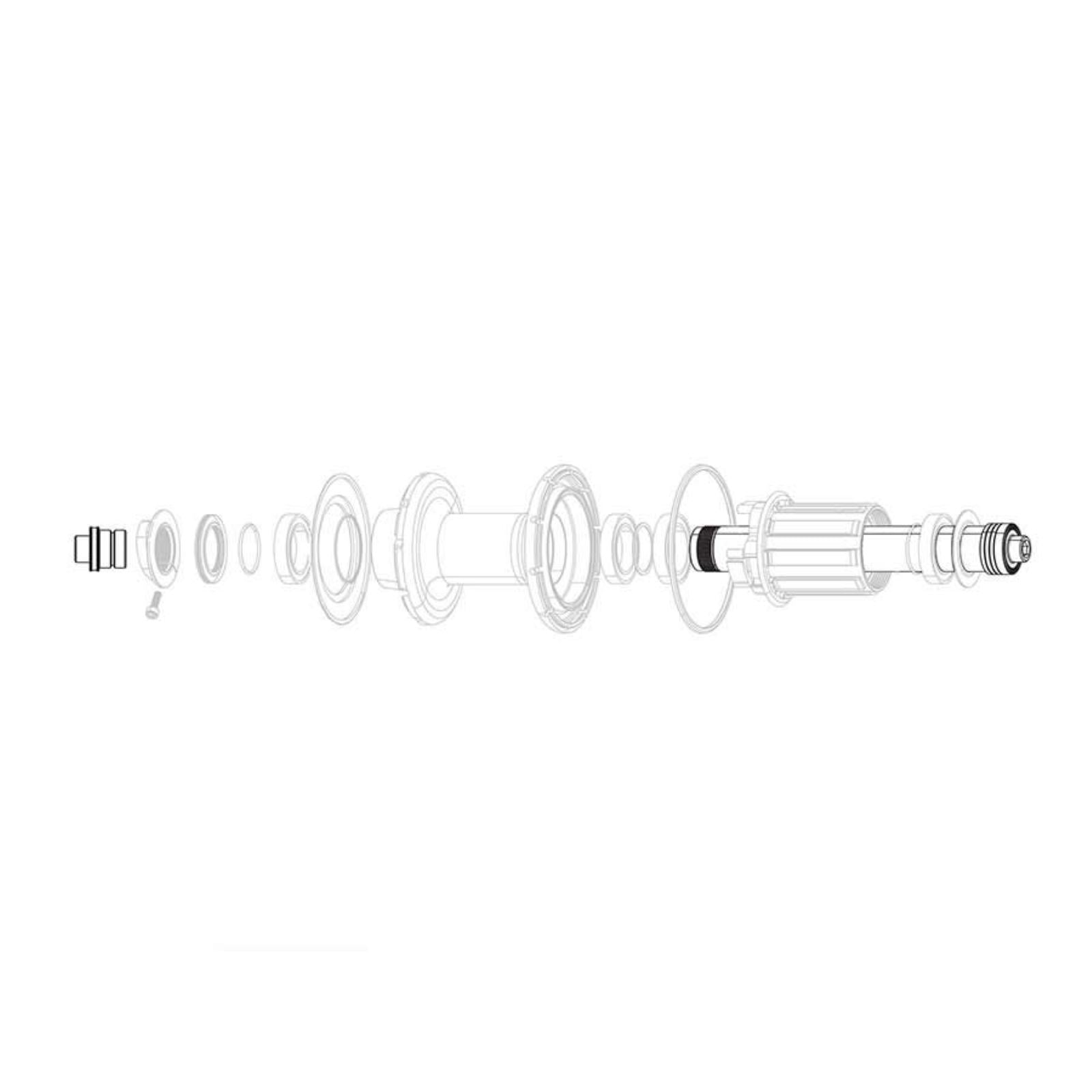 Zipp Rear Hub Axle - 10-speed 130 OLD Hubs - 13mm Internal Diameter [MPN: 11.2100.096.000]_1304446