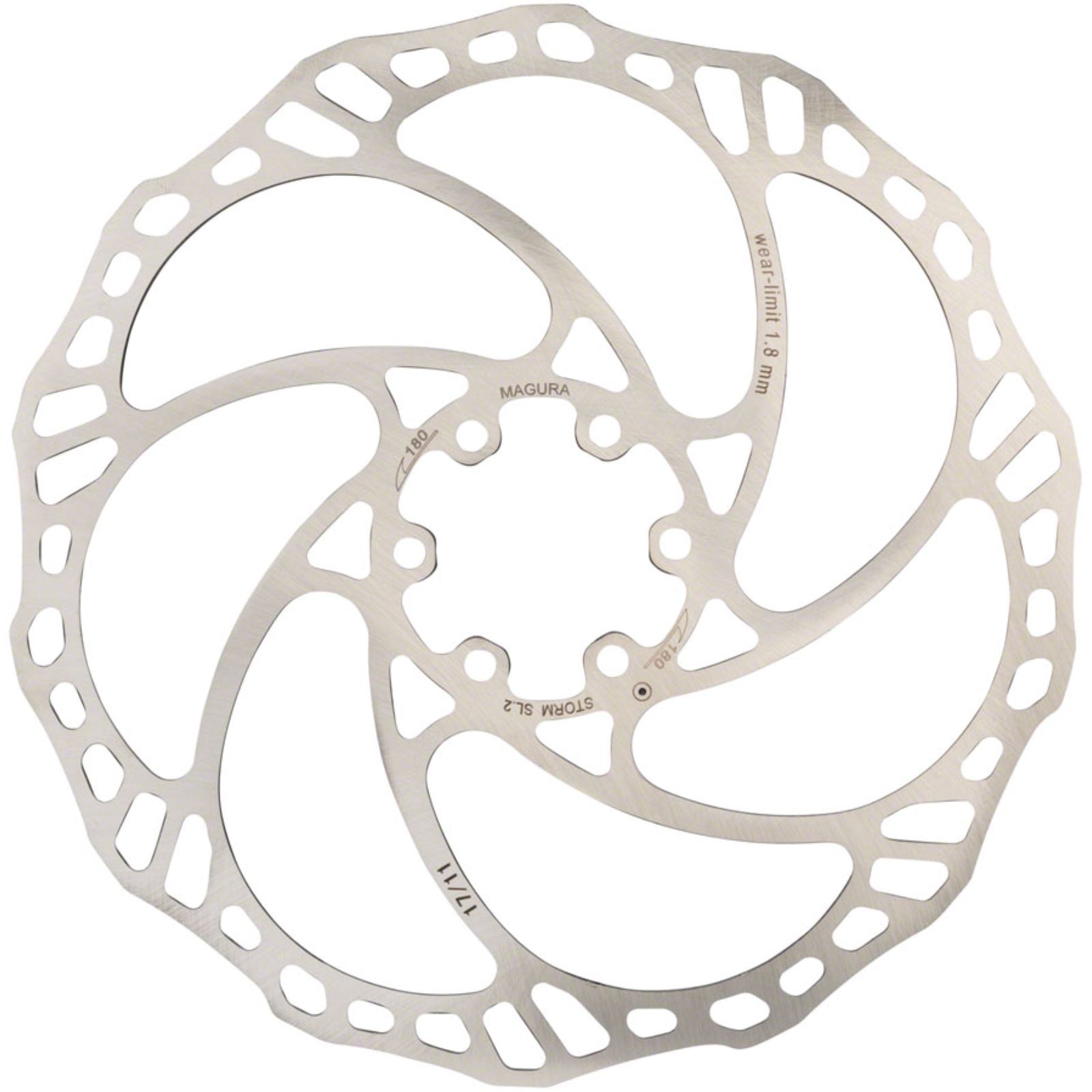 Magura Storm SL.2 Disc Brake Rotor - 180mm, 6-Bolt, Silver [MPN: 2701349-]_1232092